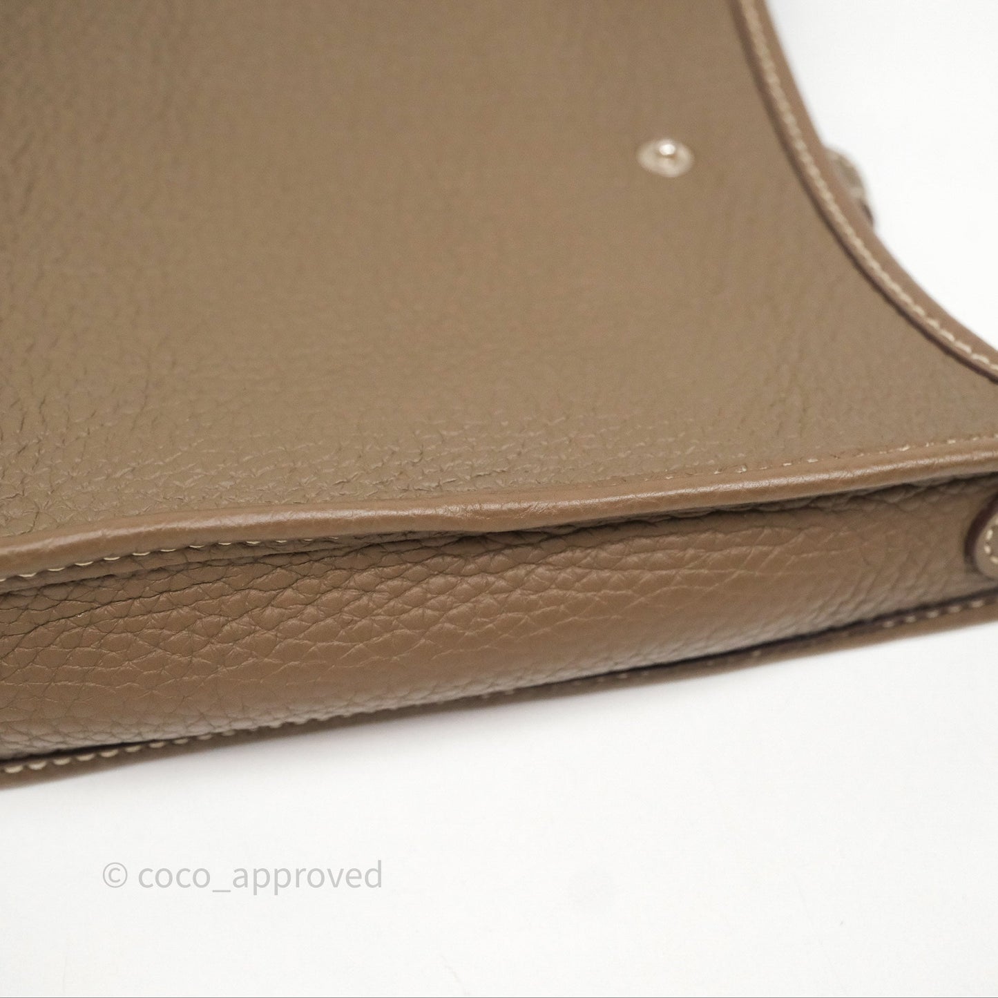 Hermès Mini Evelyne 16 Etoupe Clemence Palladium Hardware