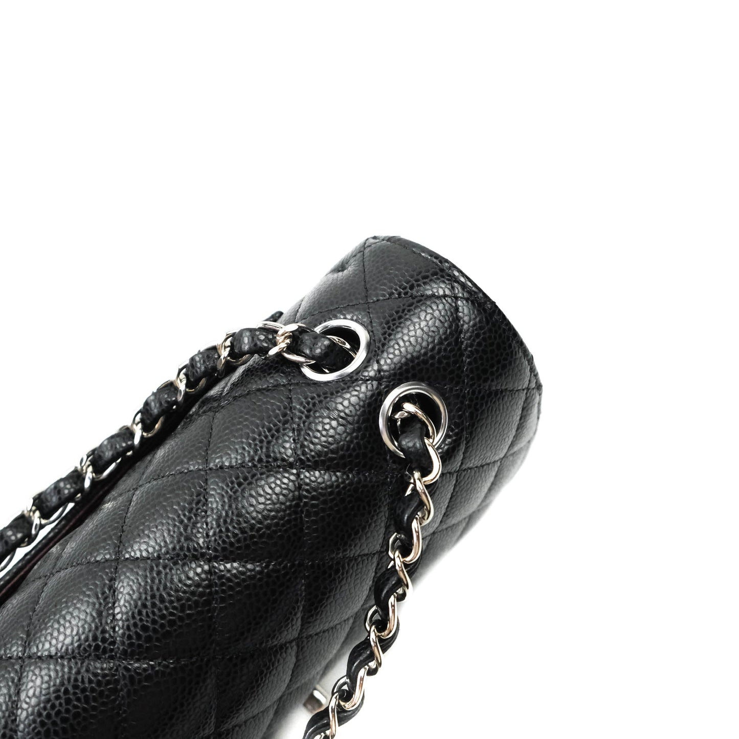 Chanel Small S/M Quilted Classic Flap Black Caviar Silver Hardware