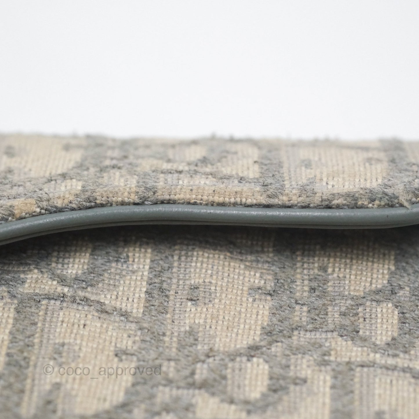 Christian Dior Saddle Bloom Card Holder Gray Dior Oblique Jacquard