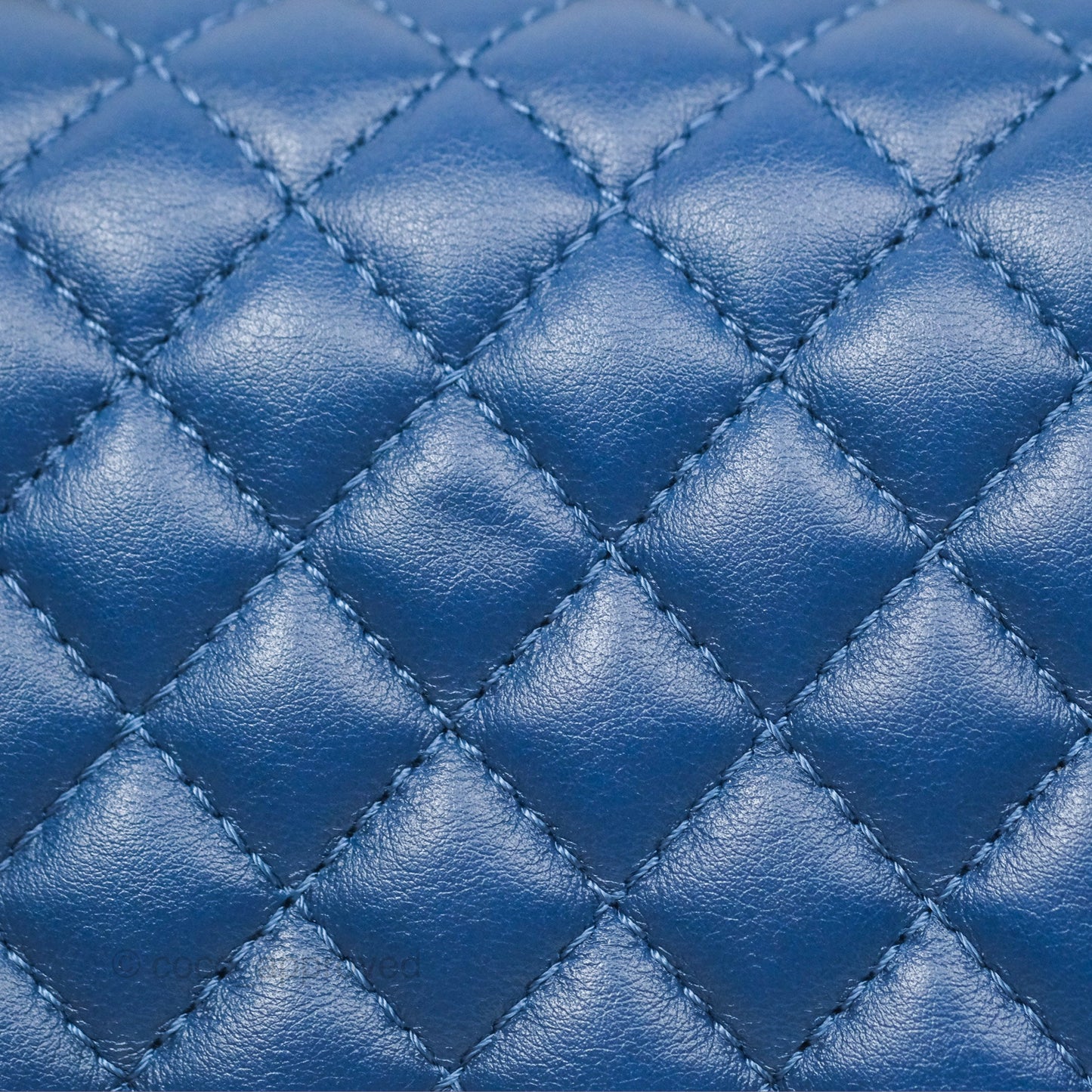 Chanel Quilted Medium Boy With Handle Dark Blue Calfskin Aged Gold Hardware
