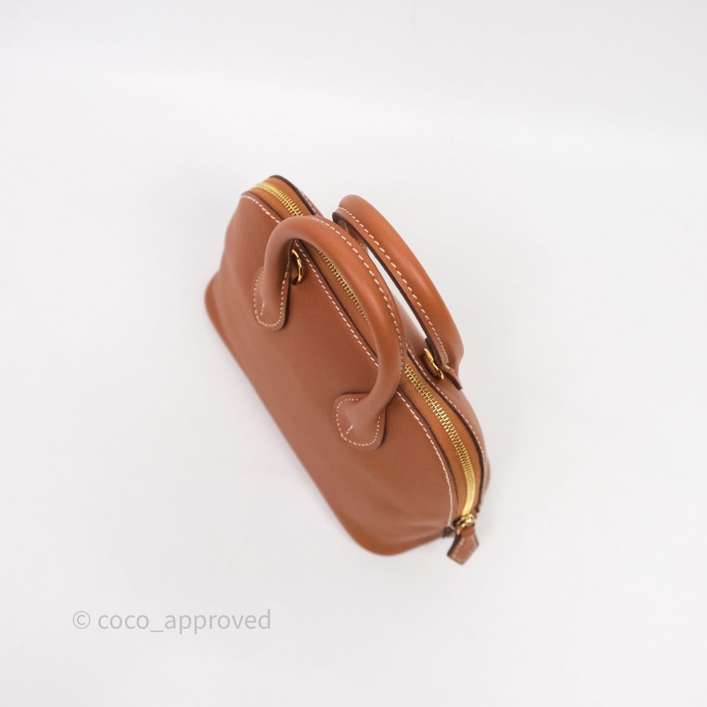 Hermès Bolide Mini 1923 Gold Evercolor Gold Hardware