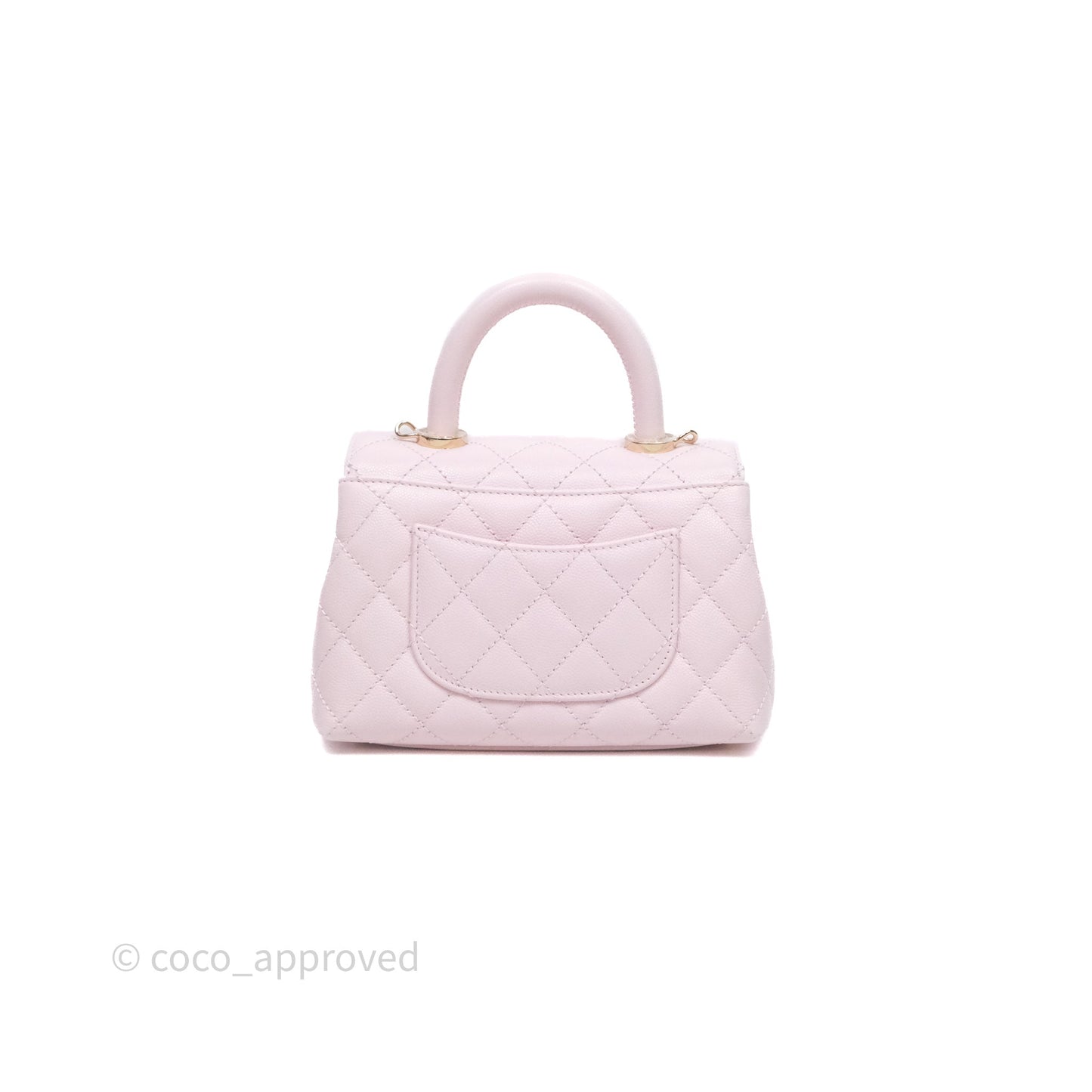 Chanel Mini Coco Handle Light Pink Caviar Gold Hardware