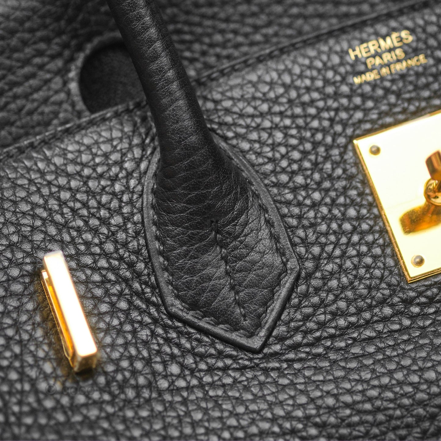 Hermès Birkin 30 Retourne Black Noir 89 Clemence Gold Hardware