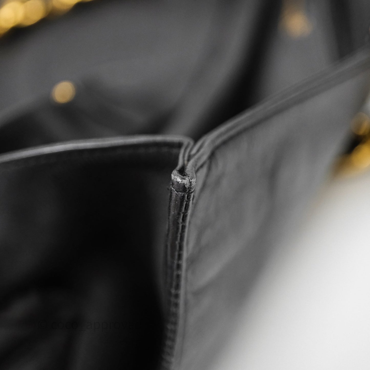 Chanel Vintage Shoulder Bag Black Calfskin Gold Hardware