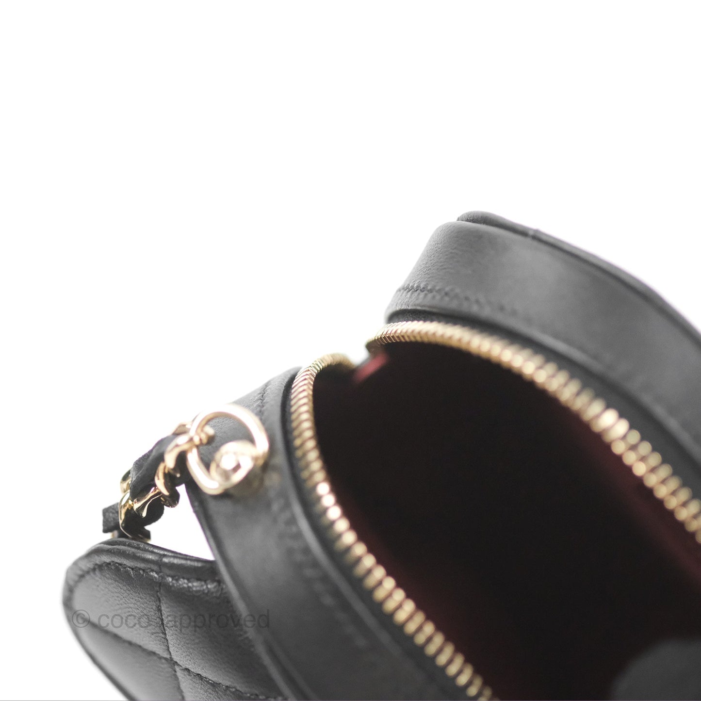 Chanel Small Heart Bag Black Lambskin Gold Hardware 22S
