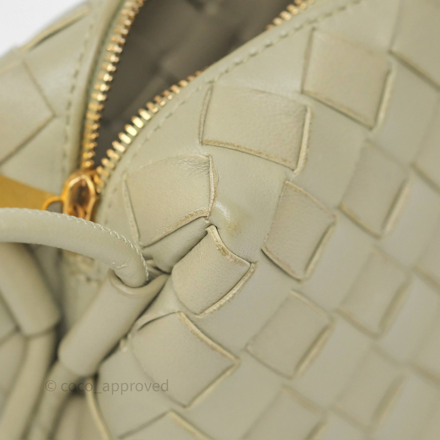 Bottega Veneta Loop Camera Bag Intrecciato Lambskin Travertine