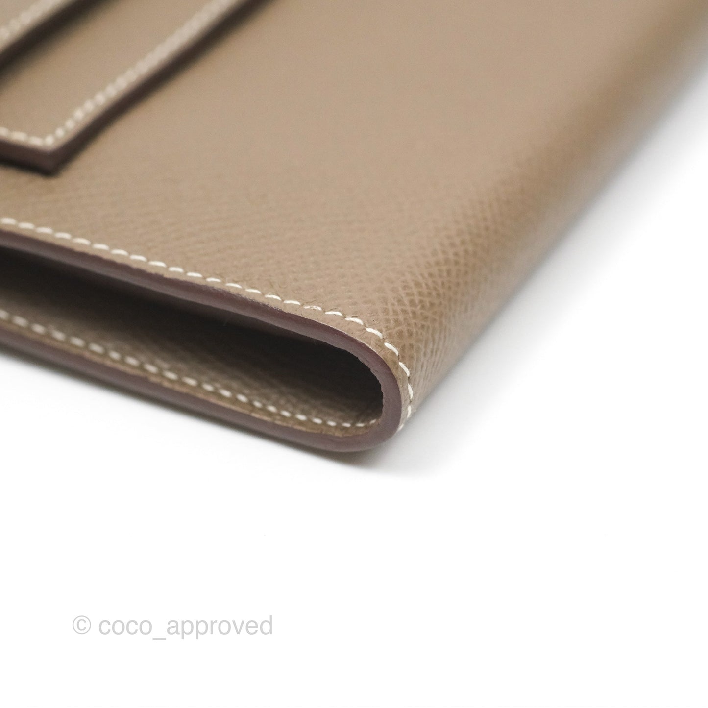 Hermès Kelly Wallet Etoupe Epsom Palladium Hardware