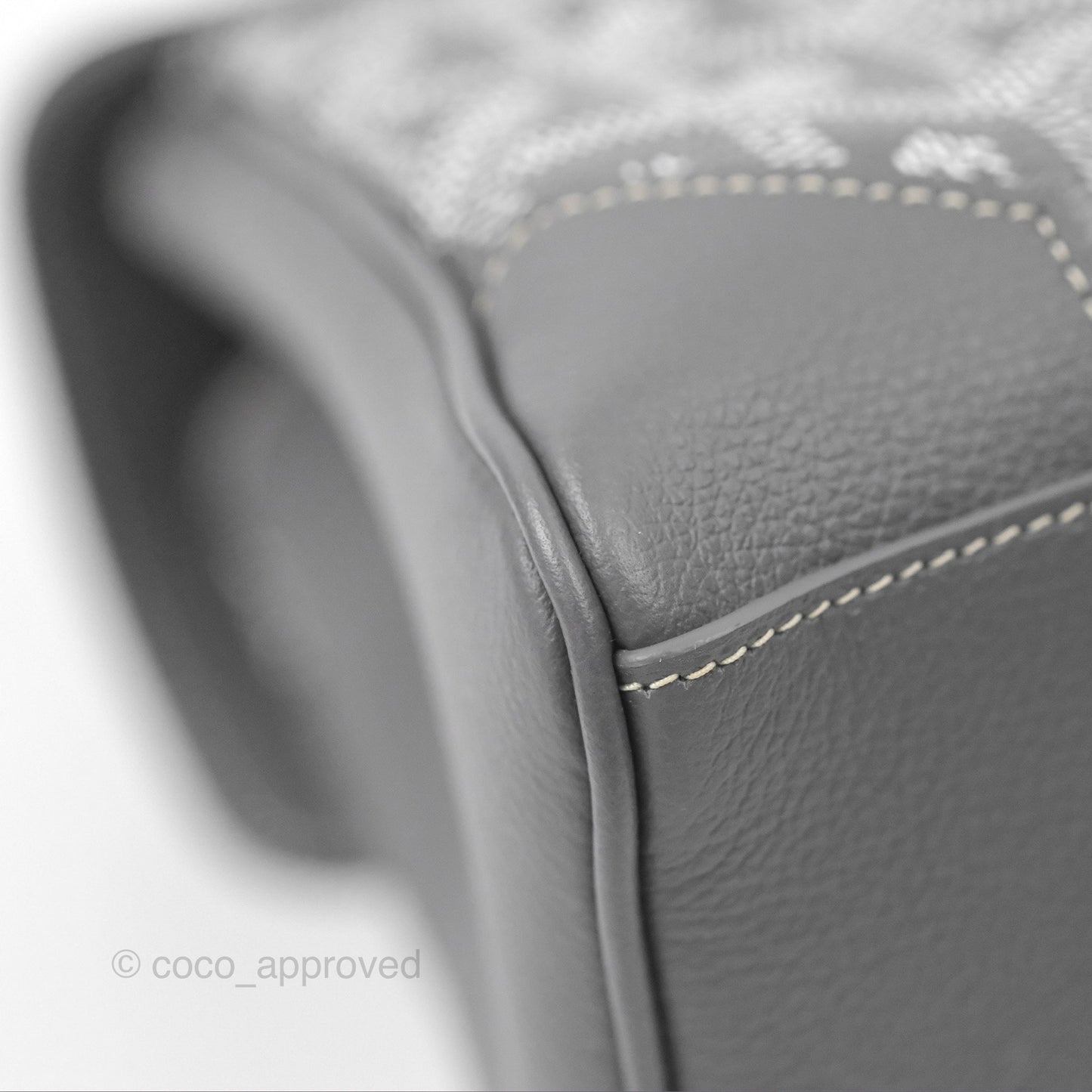 Goyard Saïgon Mini Bag Chevroches Calfskin Grey Silver Hardware