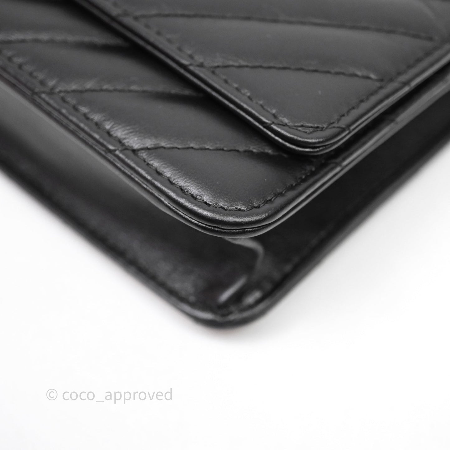Chanel WOC Chevron Reissue So Black Calfskin