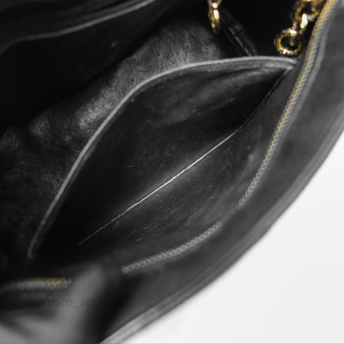 Chanel Vintage Medallion CC Black Caviar Tote Bag Gold Hardware