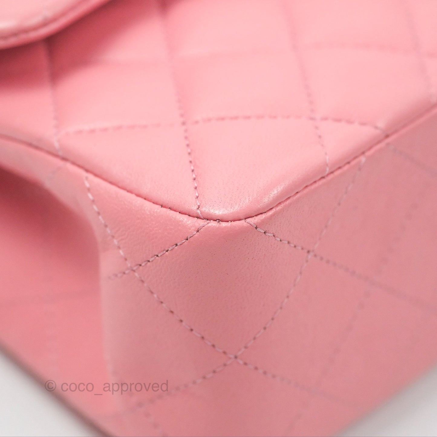 Chanel Small Classic Quilted Flap Pink Lambskin Gold Hardware