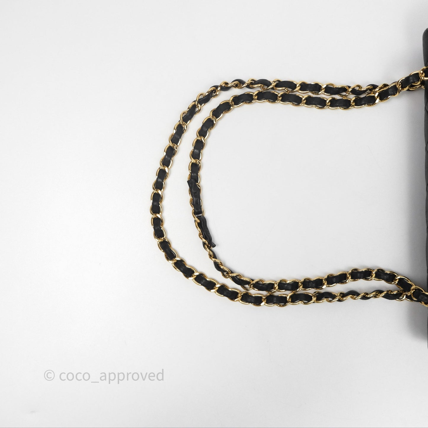 Chanel Classic M/L Medium Flap Quilted Black Lambskin Gold Hardware