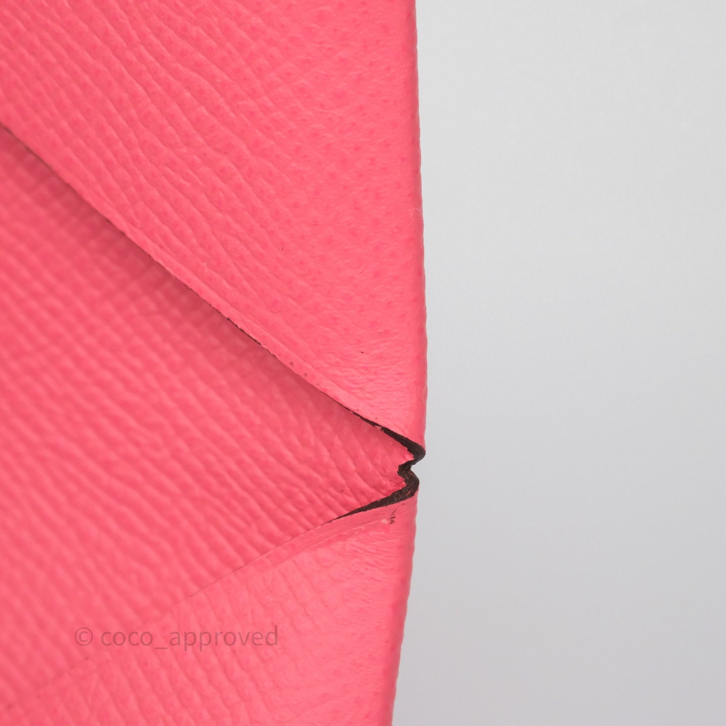 Hermès Calvi Card Holder Rose Azalee 8W Epsom Palladium Hardware