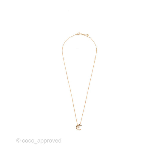 Chanel Coco Crush Diamond Necklace Beige Gold