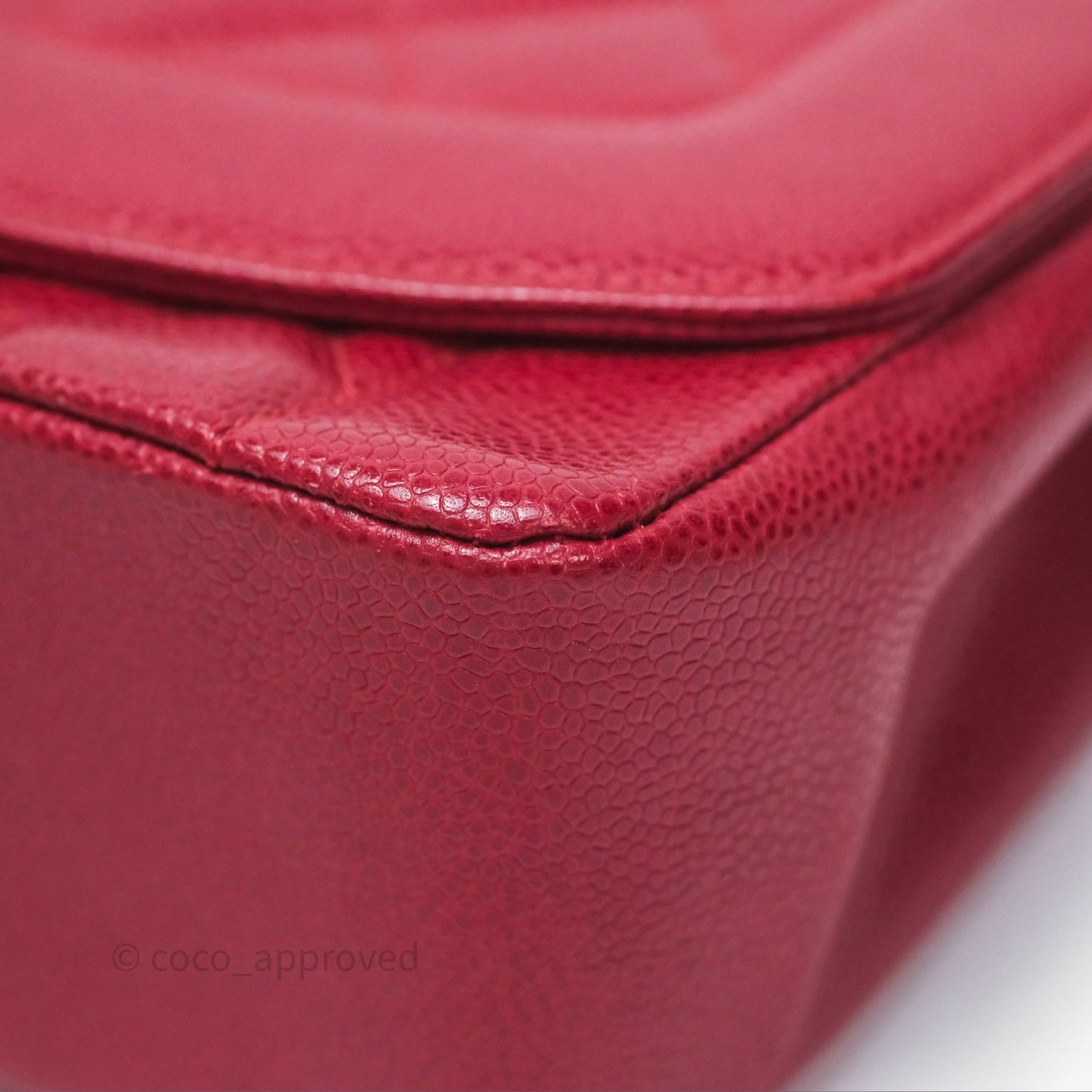 Chanel Medium Vintage Quilted Classic Diana Flap Bag Red Caviar 24K Gold Hardware
