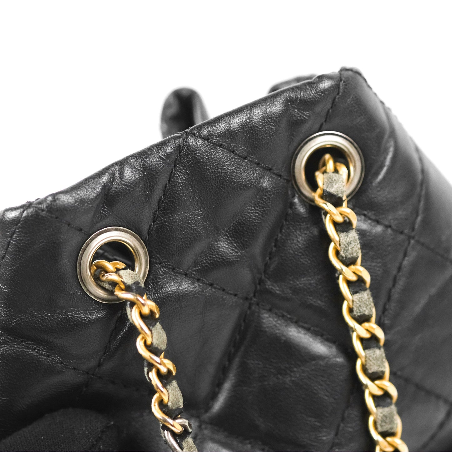 Chanel Medium Gabrielle Backpack Black Aged Calfskin