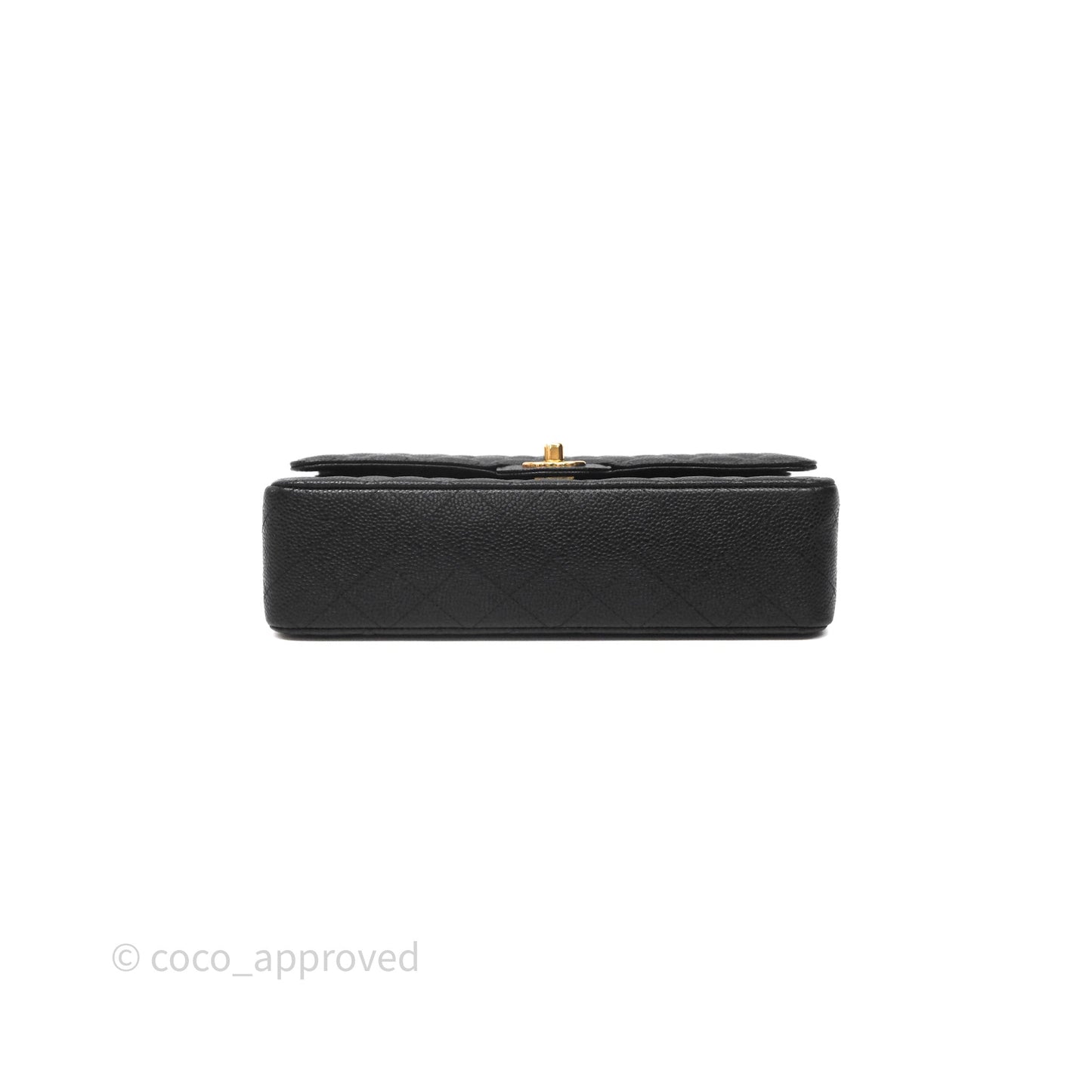 Chanel Classic M/L Medium Flap Quilted Black Caviar Gold Hardware