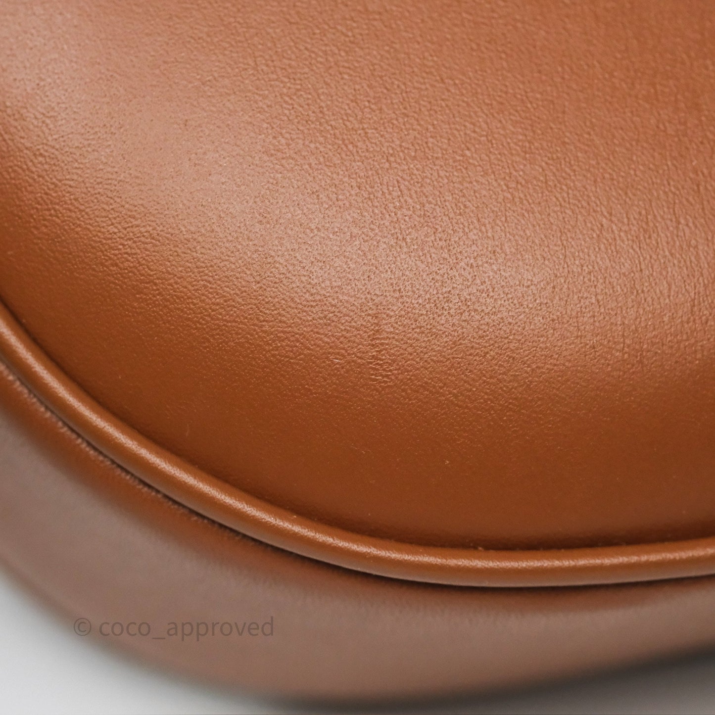Celine Gold Studs Folco Cuir Triomphe in Smooth Calfskin Tan