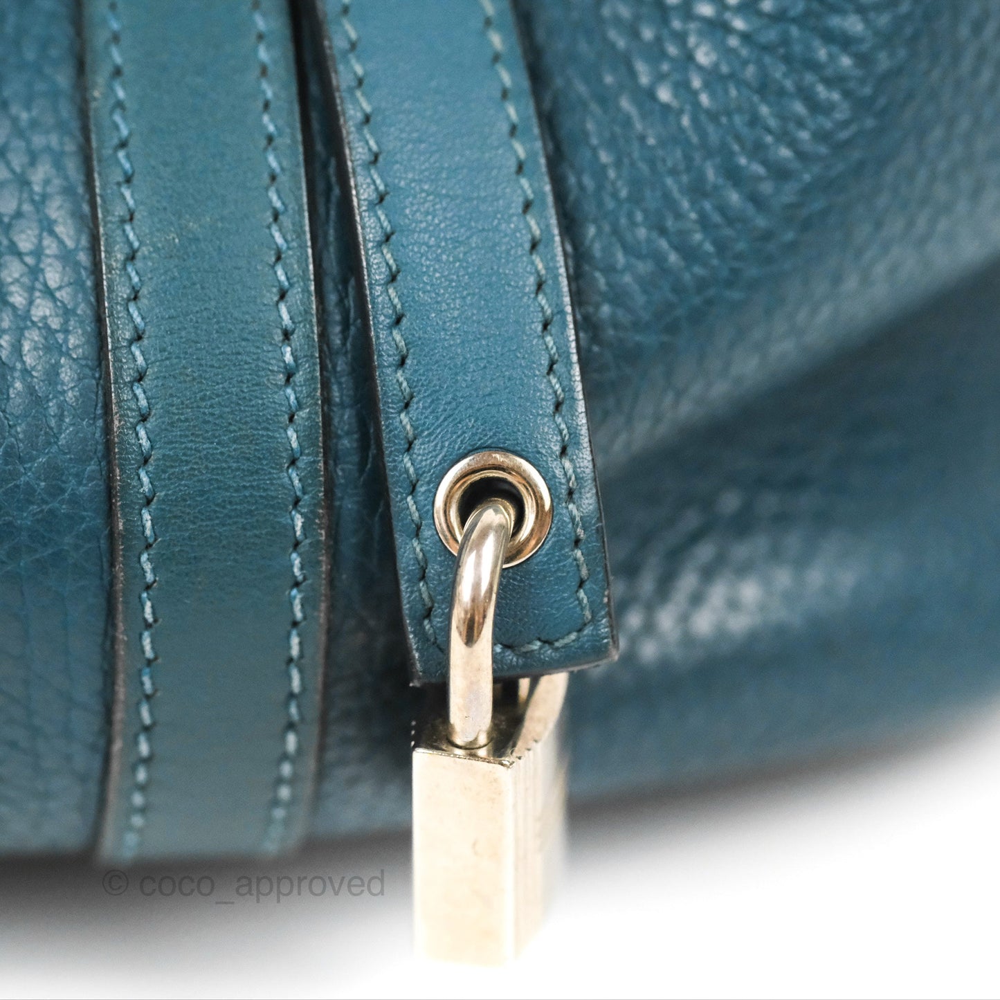 Hermès Picotin 22 Vert Bosphore Clemence Silver Hardware