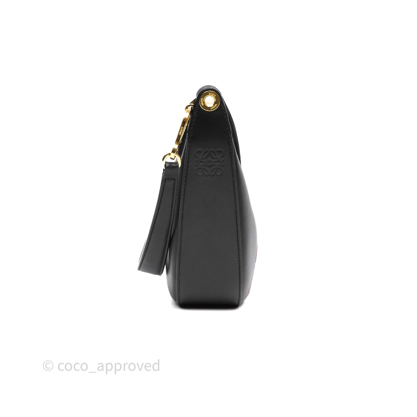 Loewe x Howls Calcifer Luna Shoulder Bag In Black Calfskin