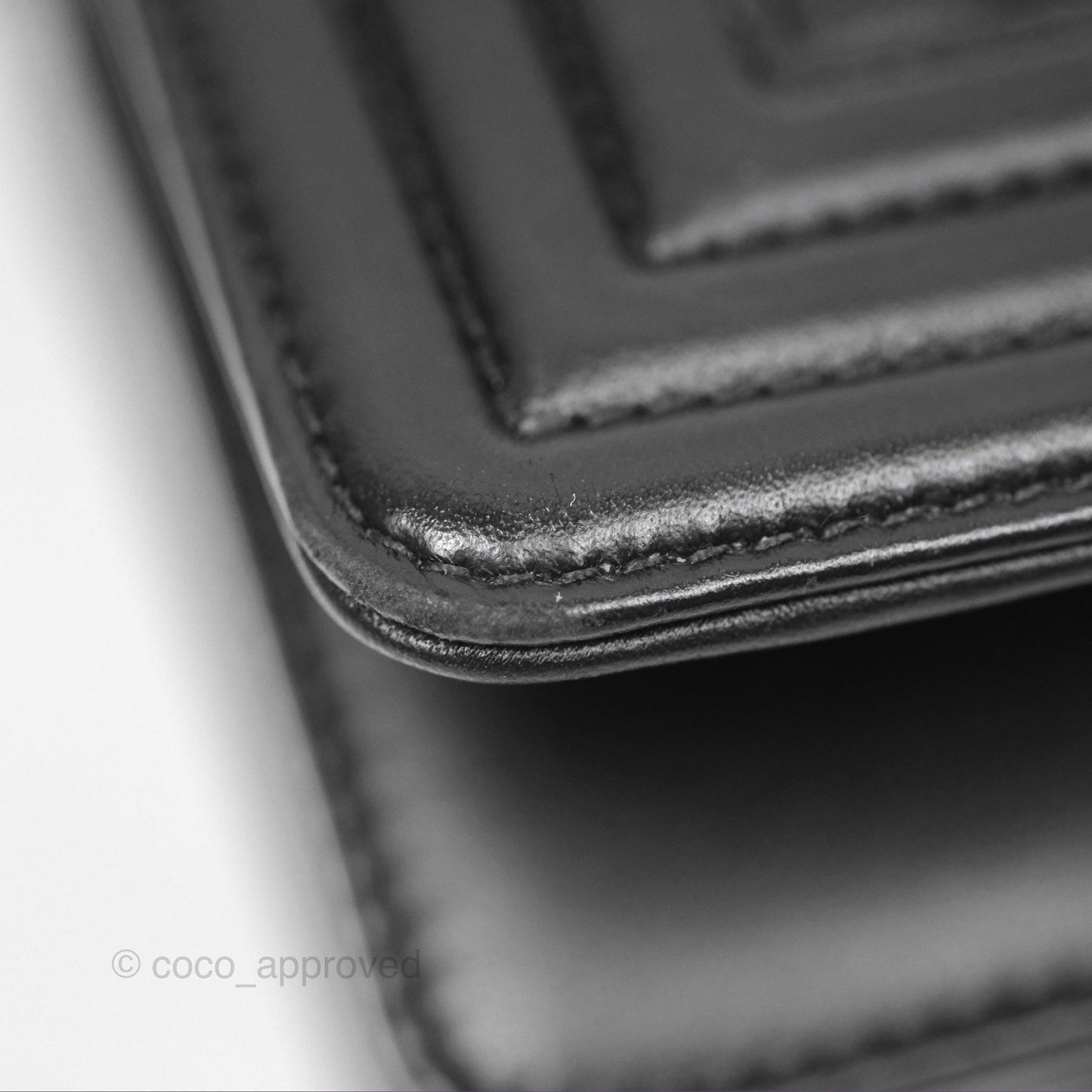 Chanel Small Boy Black Calfskin Ruthenium Hardware