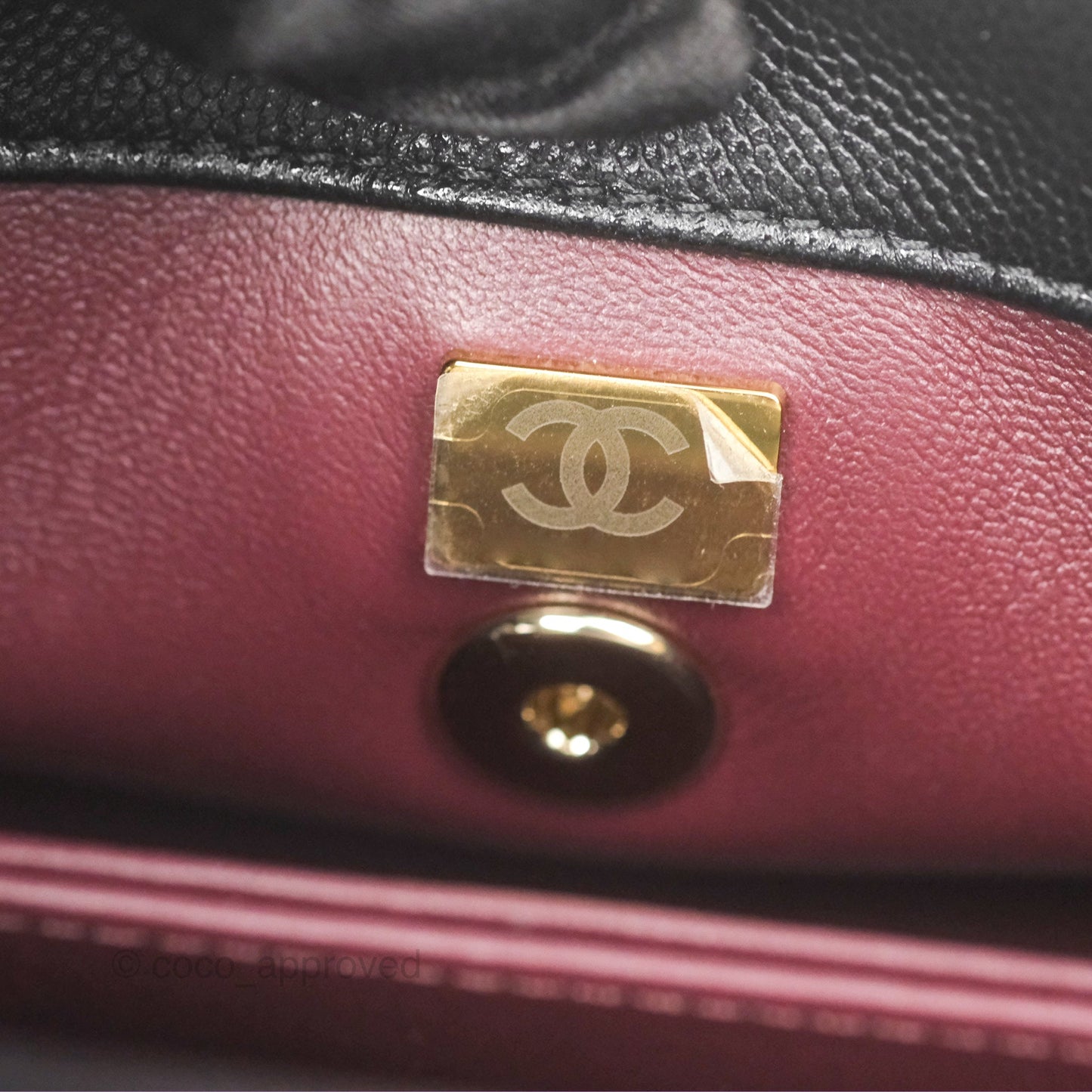 Chanel Small Coco Handle Quilted Black Caviar Gold Hardware