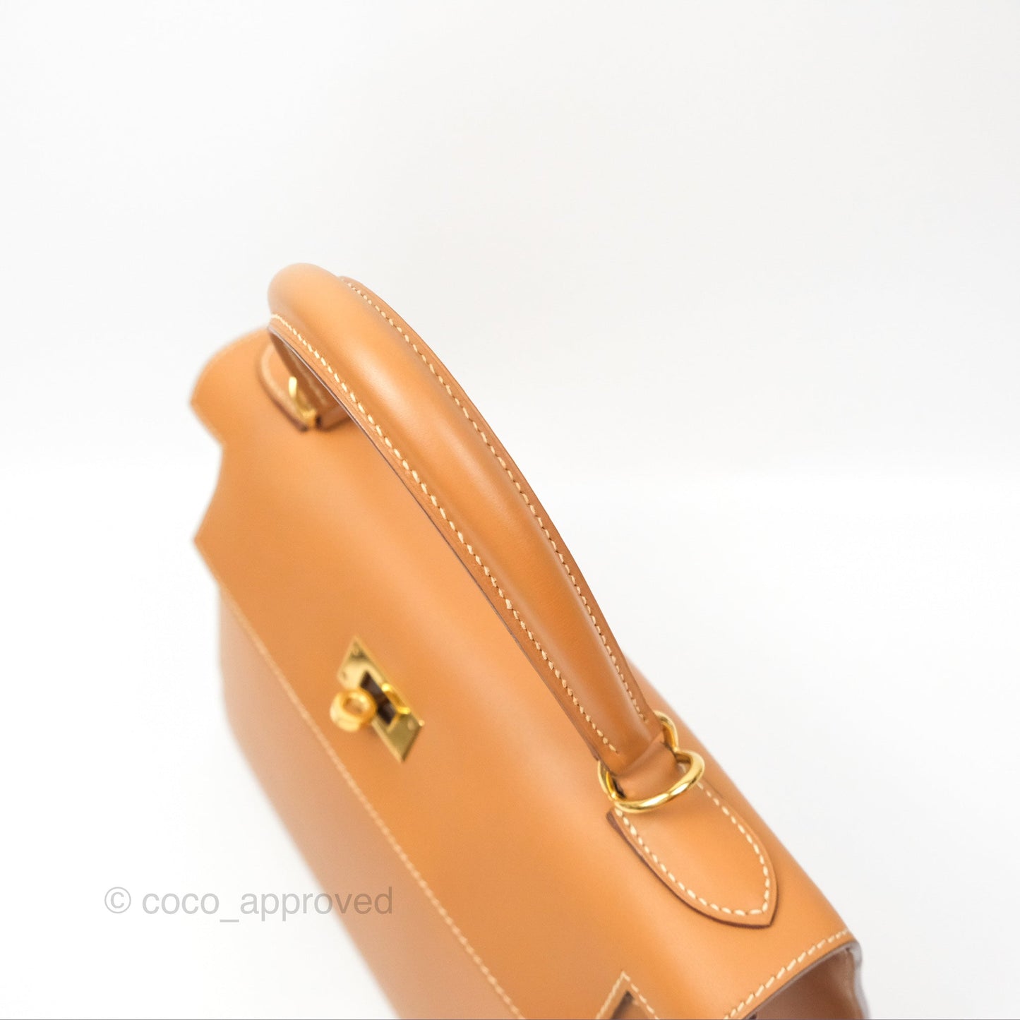 Hermès Vintage Kelly 28 Sellier Gold Calf Gold Hardware