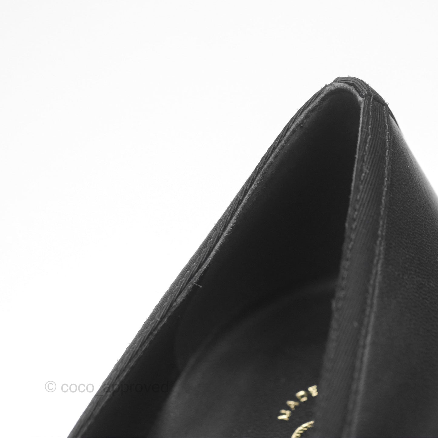 Chanel Classic Heels CC Black Lambskin Size 39.5