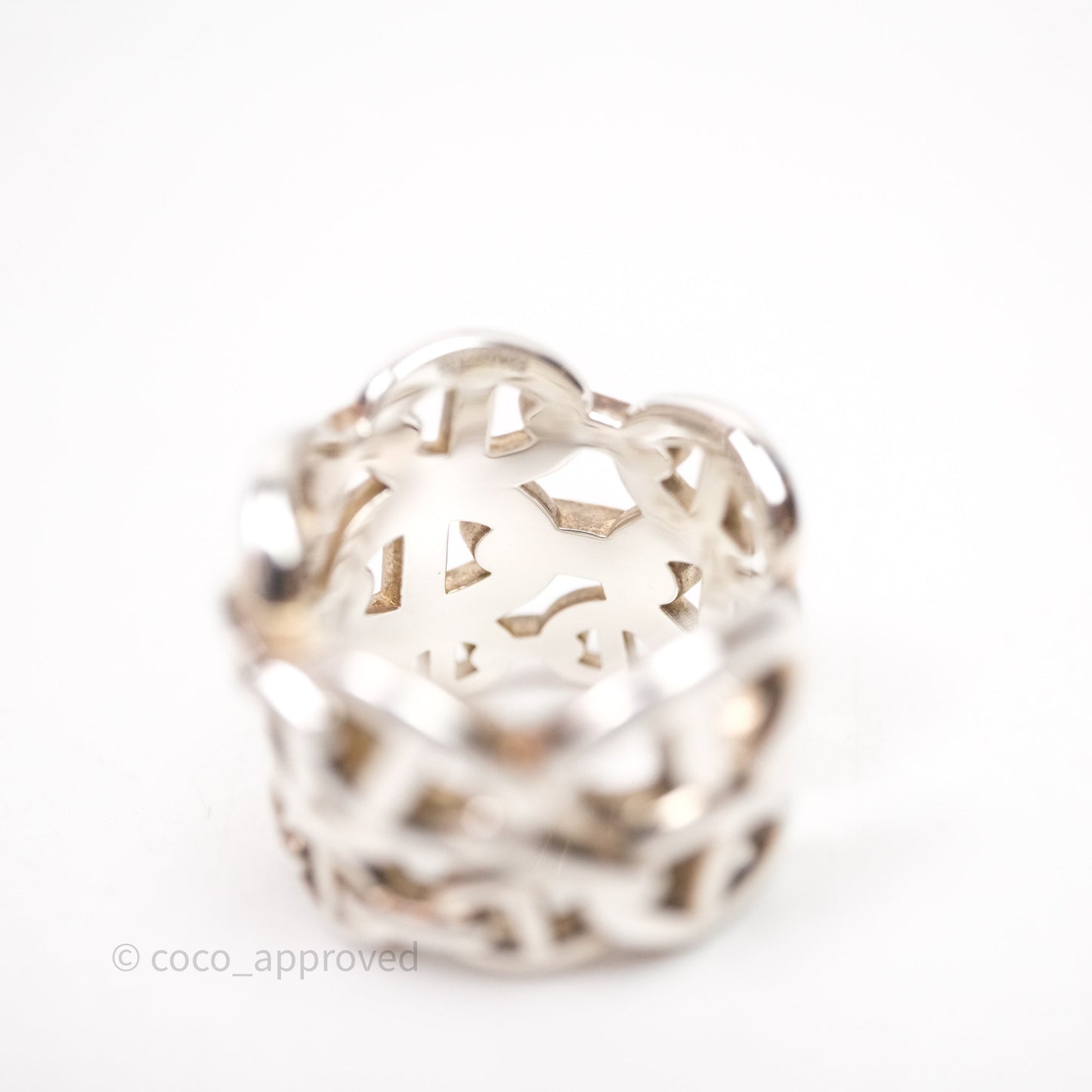 Hermès Chaine d'ancre Enchainee Ring Size 54