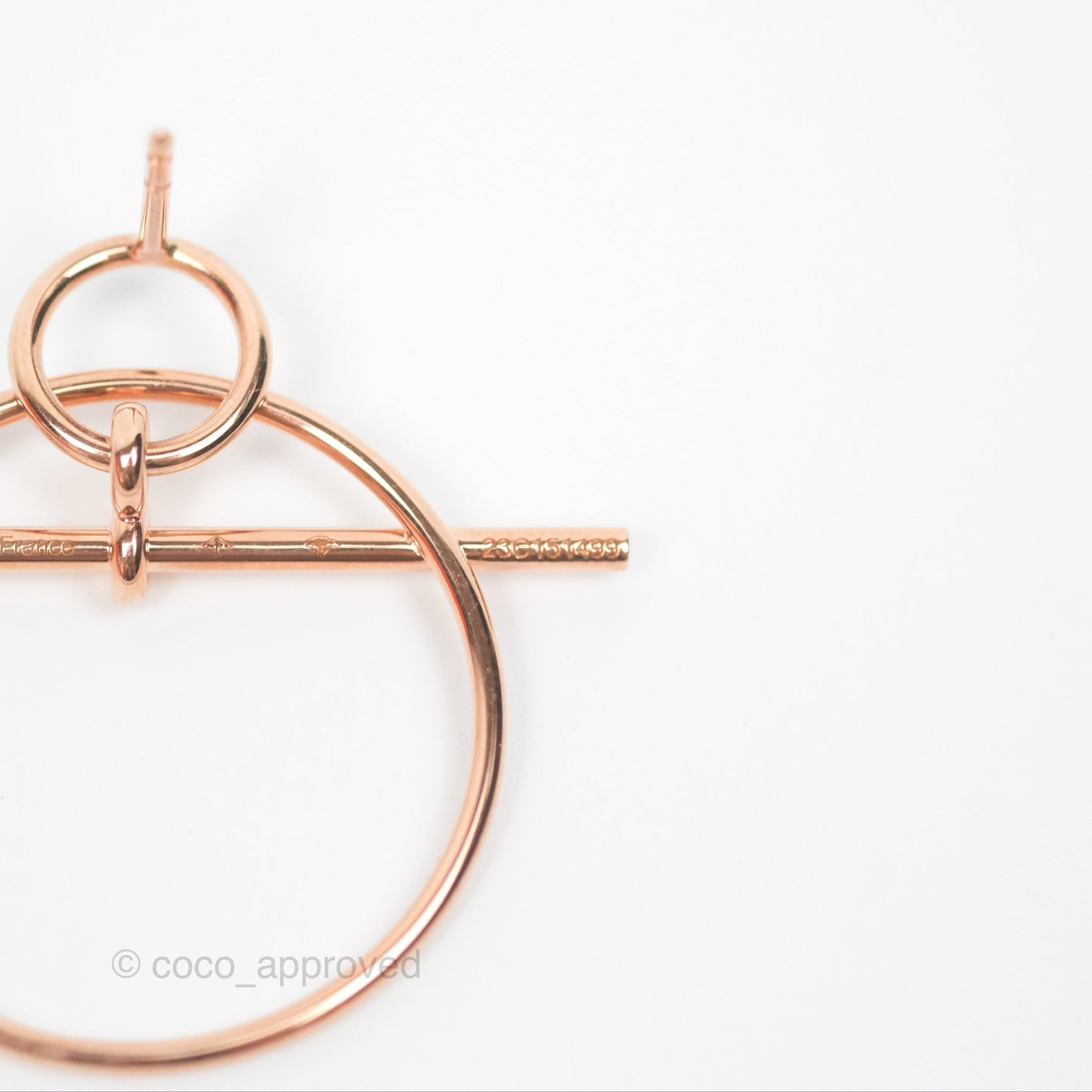 Hermès Loop Earrings Small Model Rose Gold