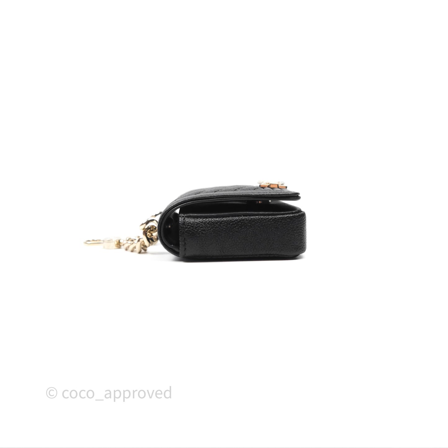 Chanel Chevron Mini Boy Belt Bag Black Caviar Gold Hardware