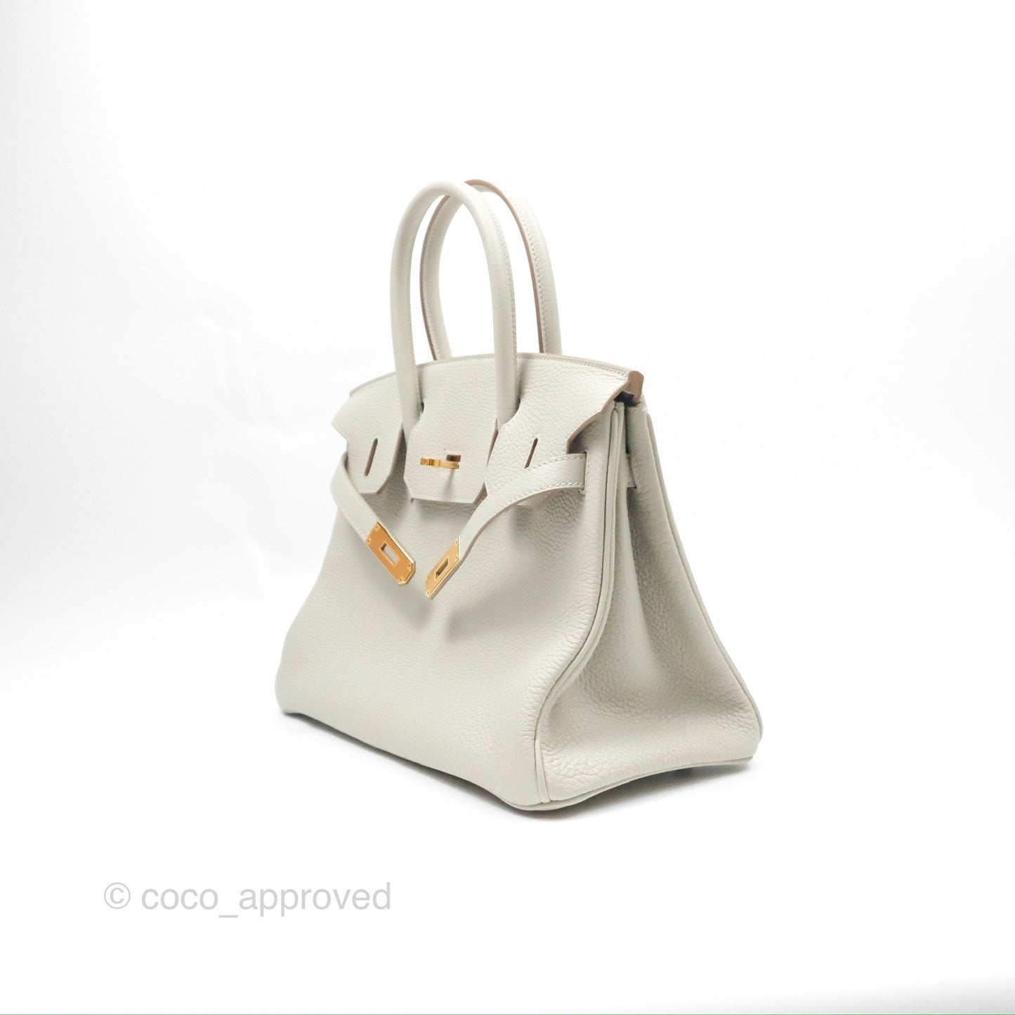 Hermès Retourne Birkin 30 Gris Perle 80 Togo Gold Hardware