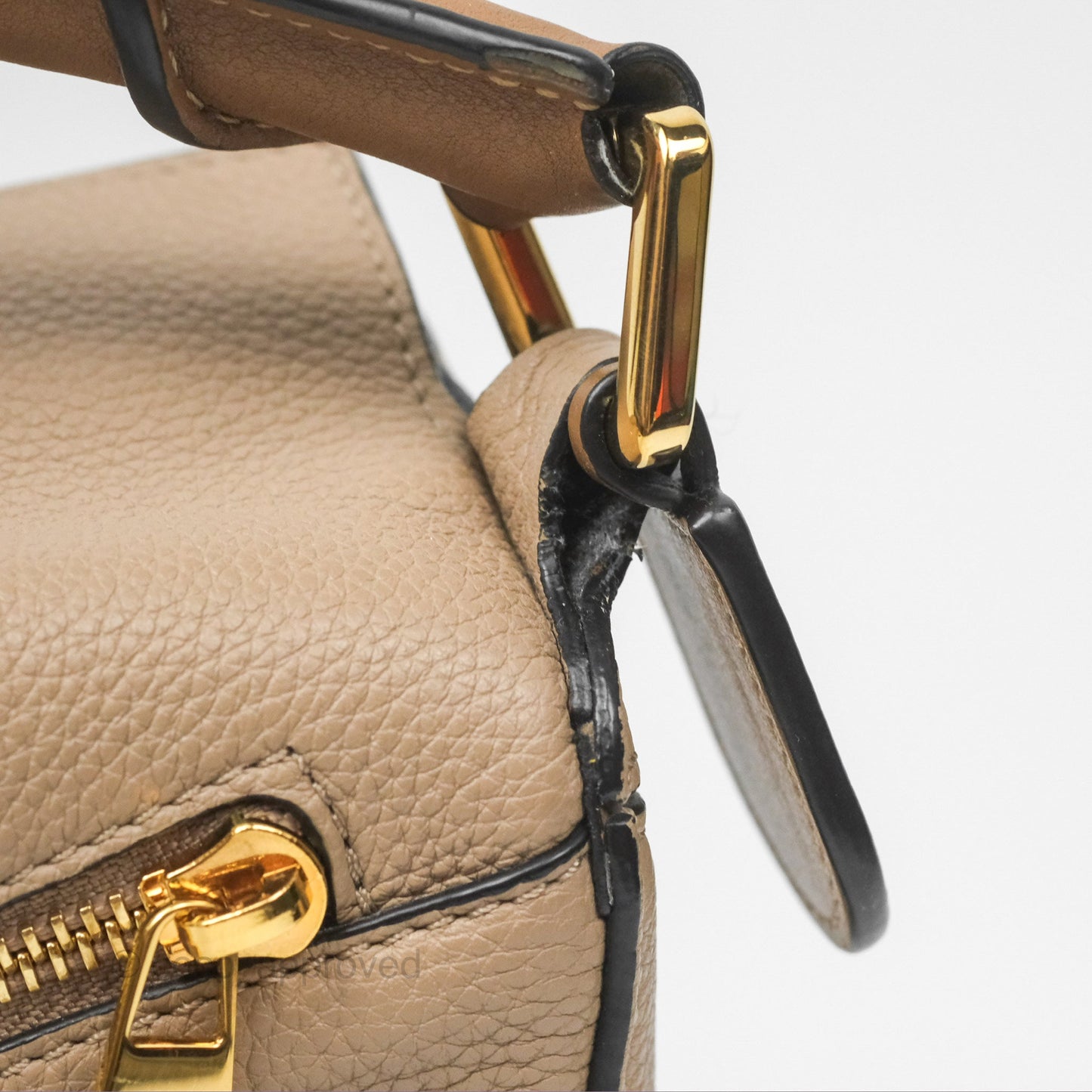Loewe Small Puzzle Bag Sand Mink Grained Calfskin
