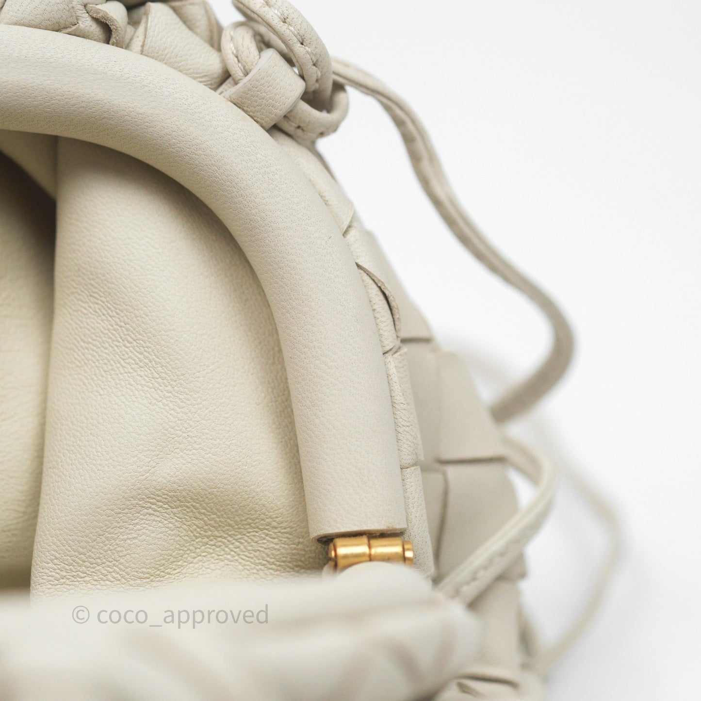 Bottega Veneta Mini Pouch Chalk Intrecciato Calfskin