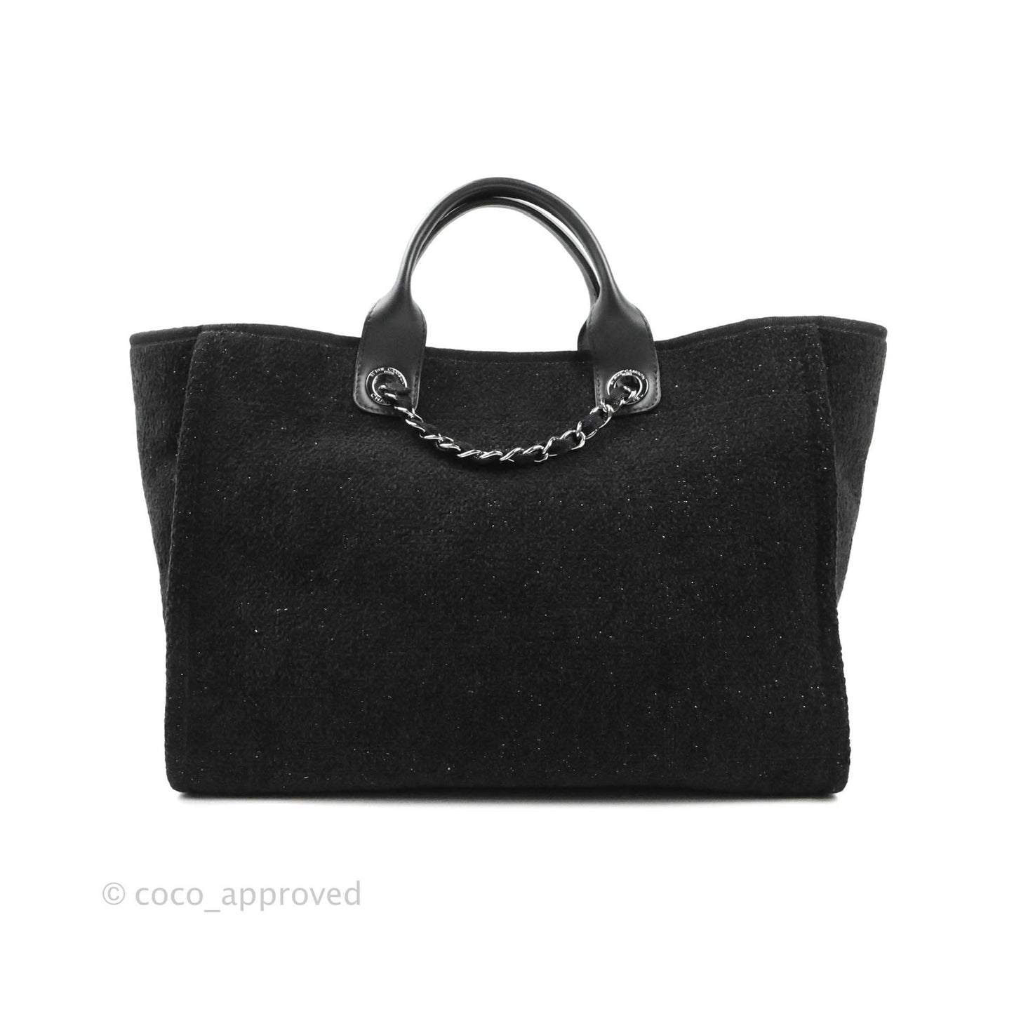 Chanel Large Deauville Black Glitter Lurex