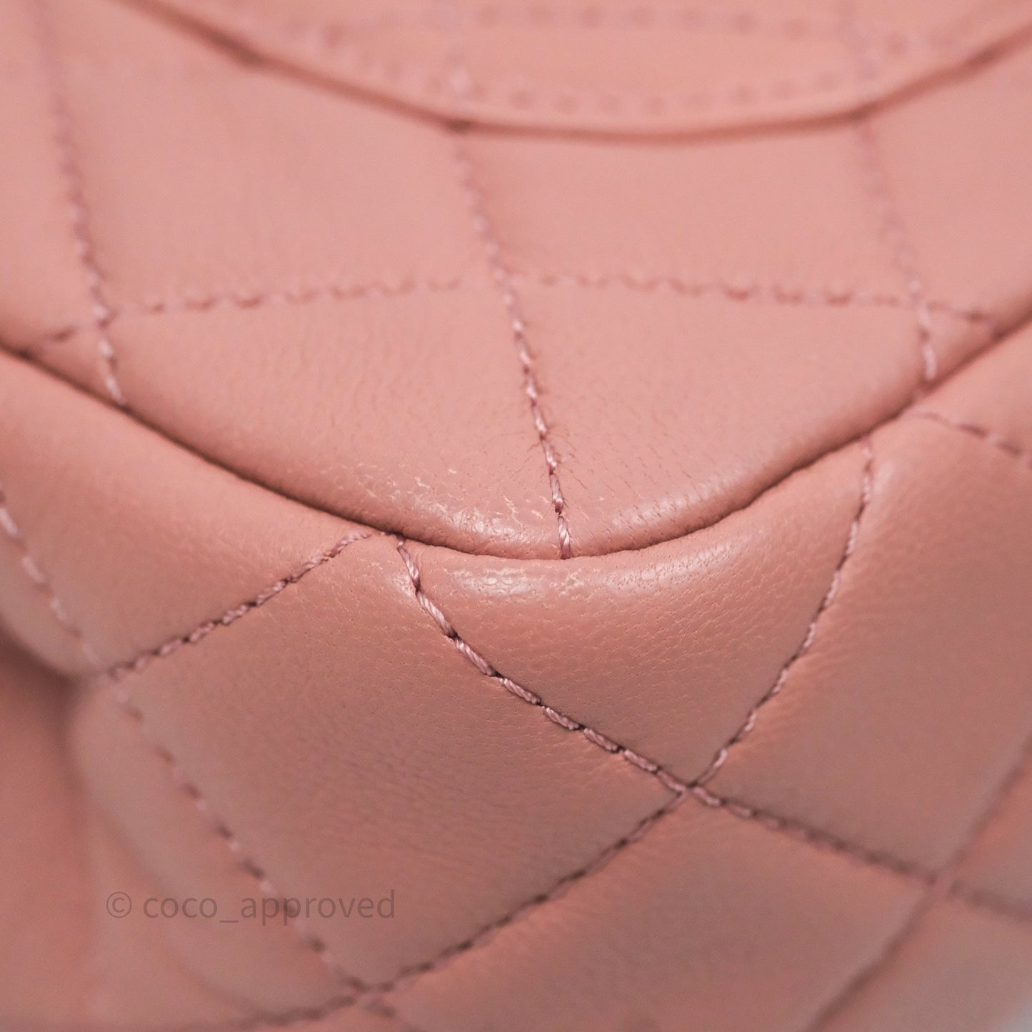 Chanel Mini Rectangular Pearl Crush Dusty Pink Lambskin Aged Gold Hardware
