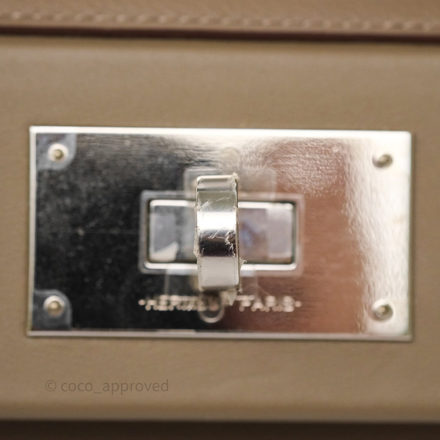 Hermès 24/24 21 Mini Etoupe 18 Evercolor/ Swift Palladium Hardware