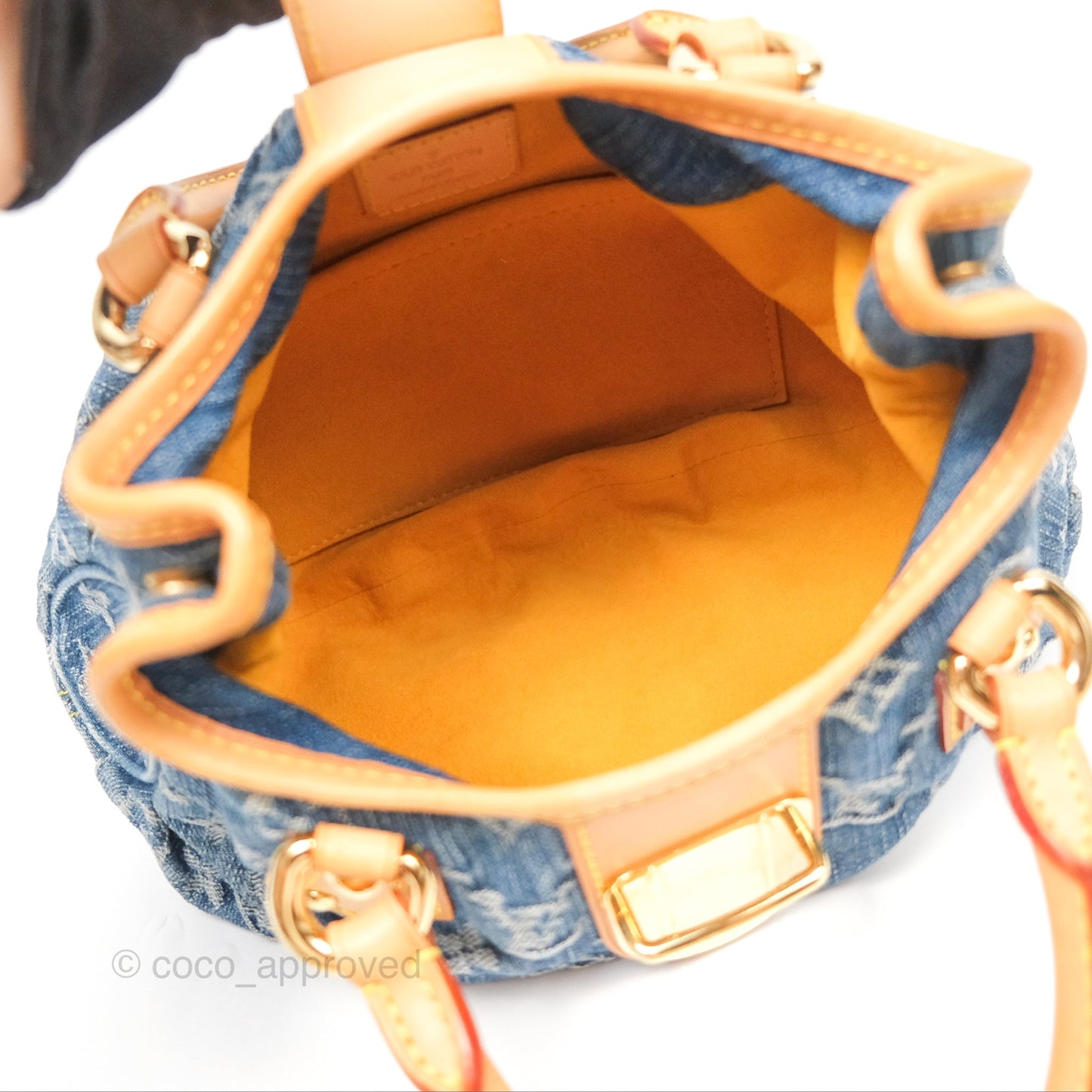 Louis Vuitton Vintage Pleaty Denim Monogram Gold Hardware