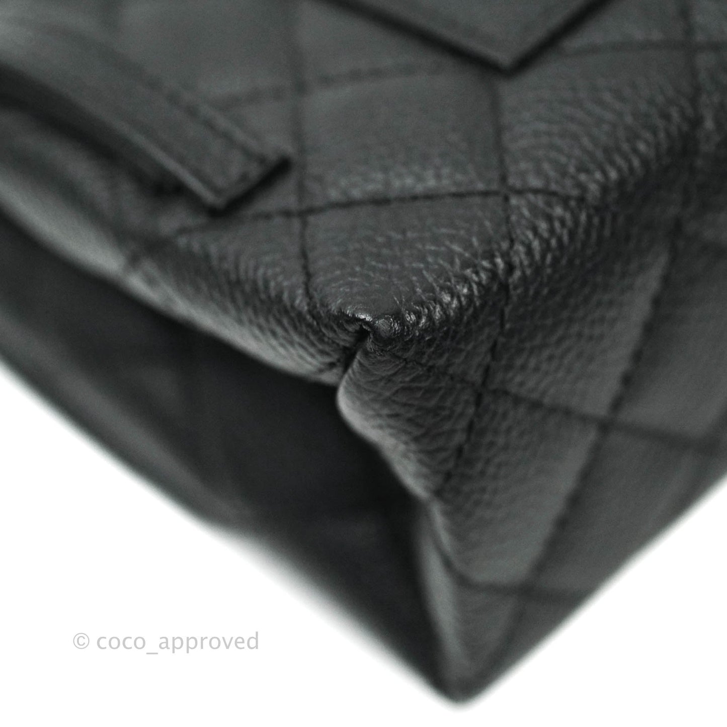 Chanel Reissue Quilted Caviar Belt Bag Black Silver Hardware