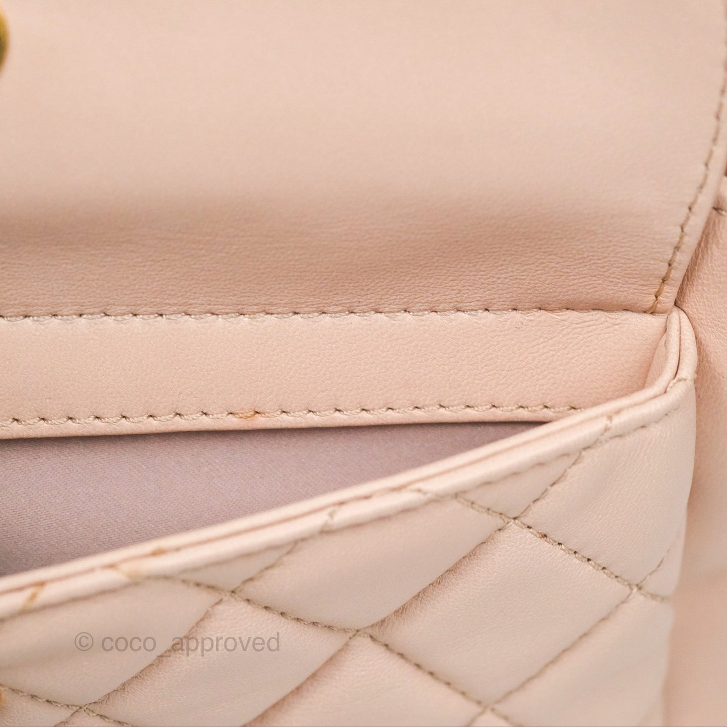Chanel Flap Bag Pink Aged Gold Hardware