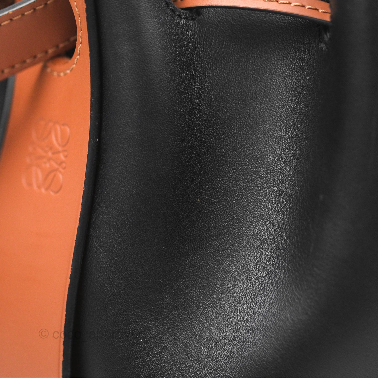 Loewe Small Balloon Bucket Bag Black Tan Calfskin