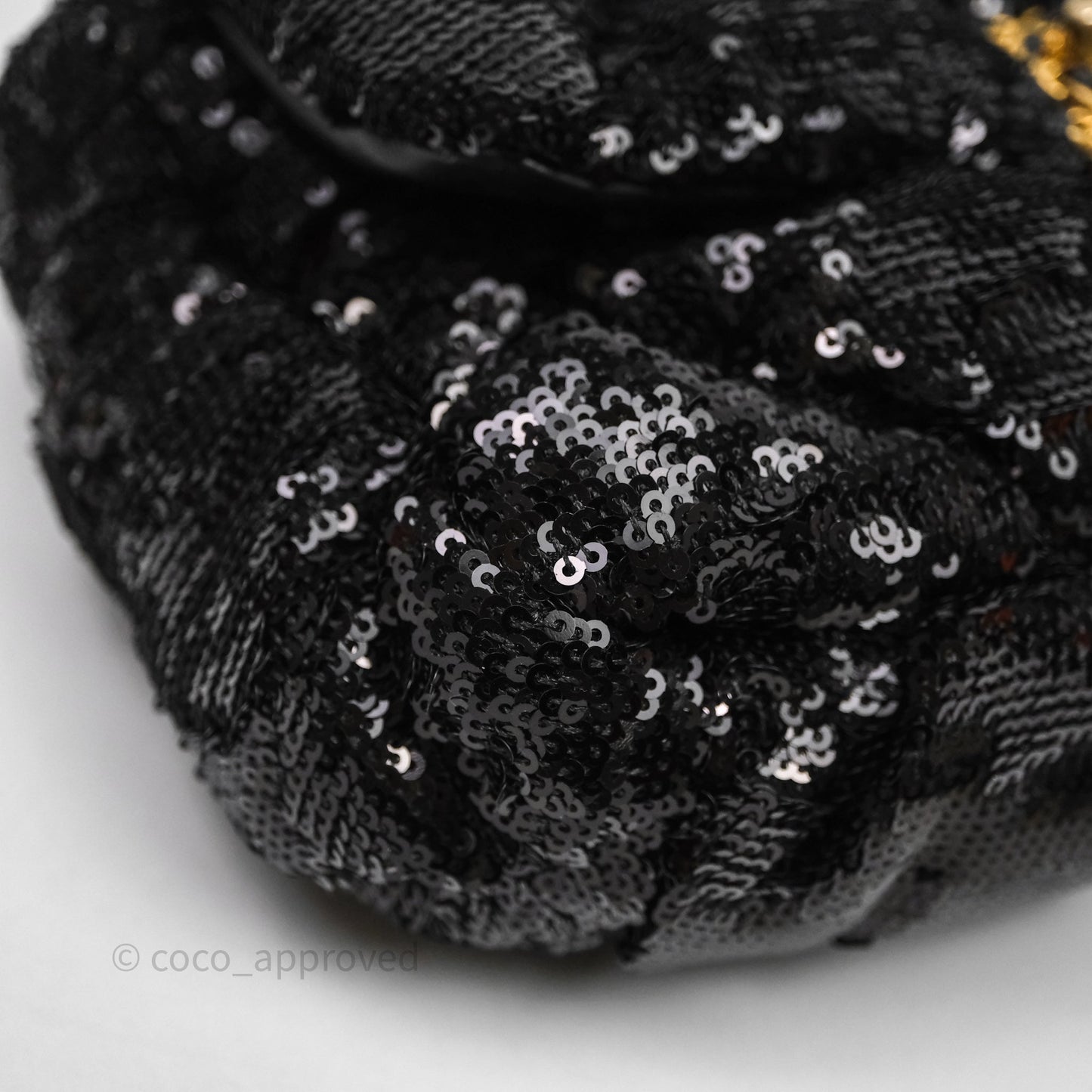 Chanel 19 Small Sequin Black Mixed Hardware