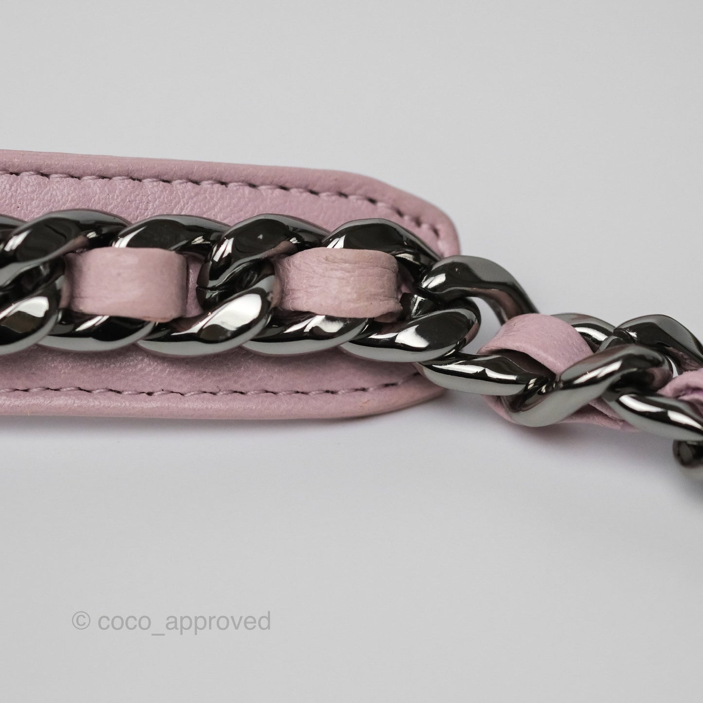 Chanel 19 Wallet on Chain WOC Light Pink Lambskin Mixed Hardware