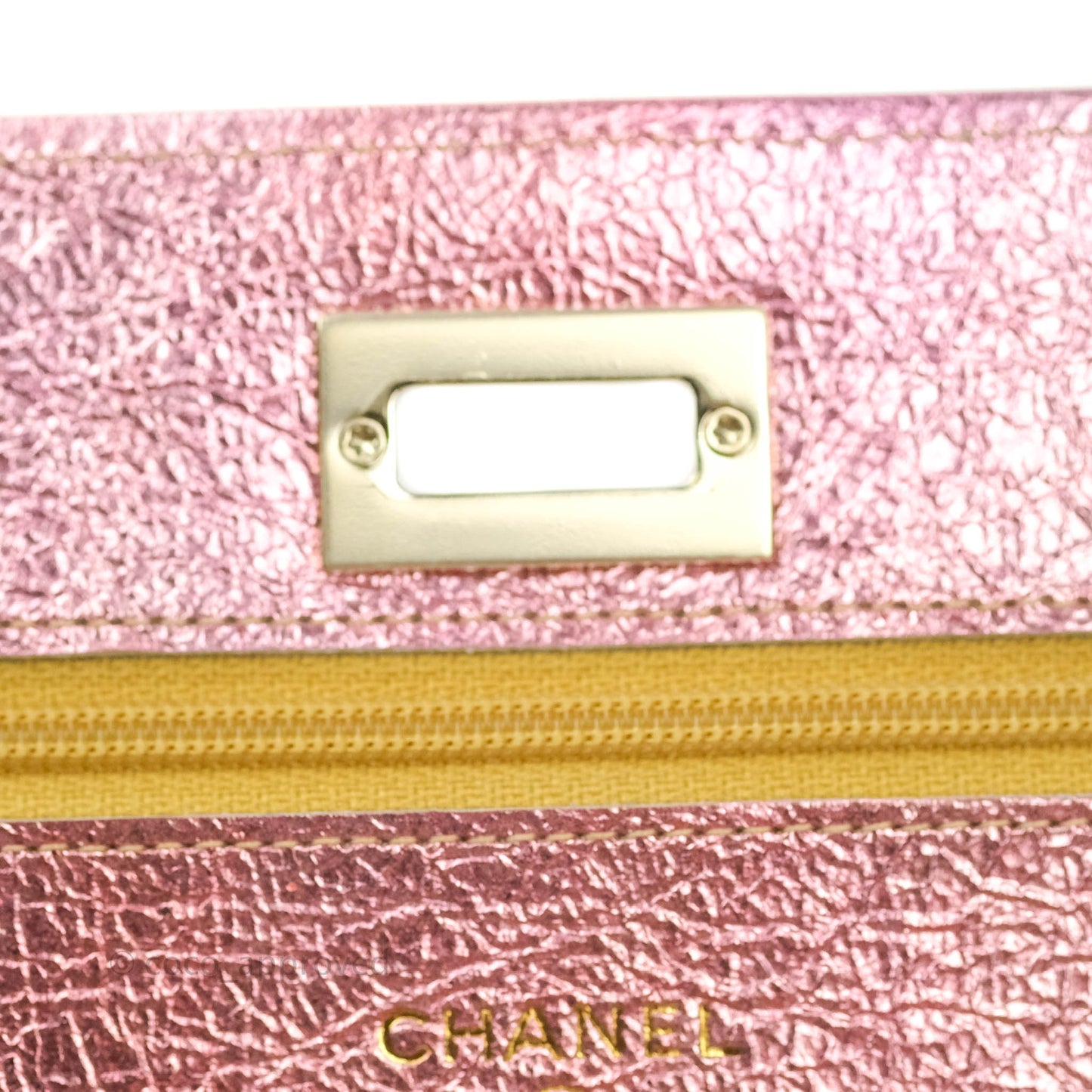 Chanel Quilted Reissue Wallet On Chain WOC Metallic Rainbow Aged Calfskin Gold Hardware