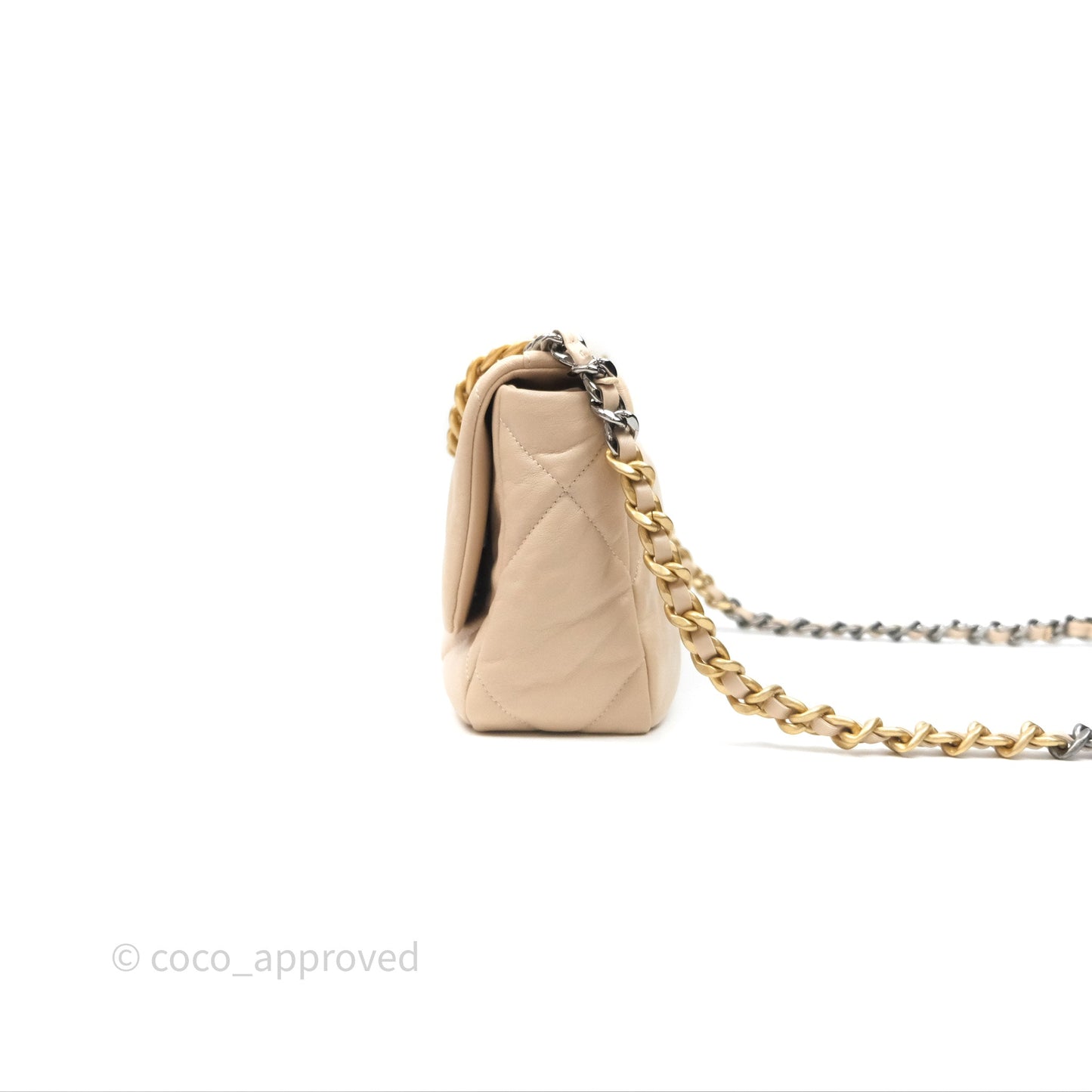 Chanel 19 Small Beige Mixed Hardware
