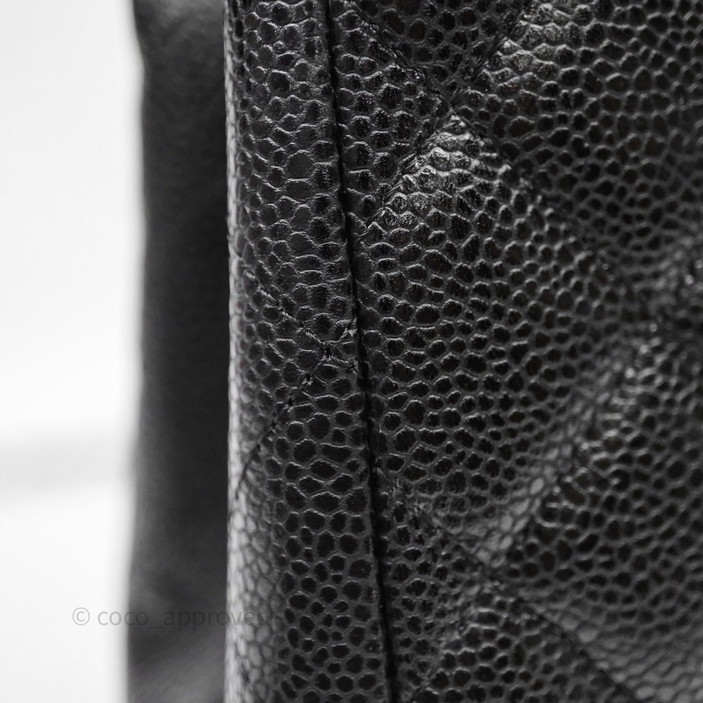 Chanel Jumbo Single Flap Black Caviar Silver Hardware
