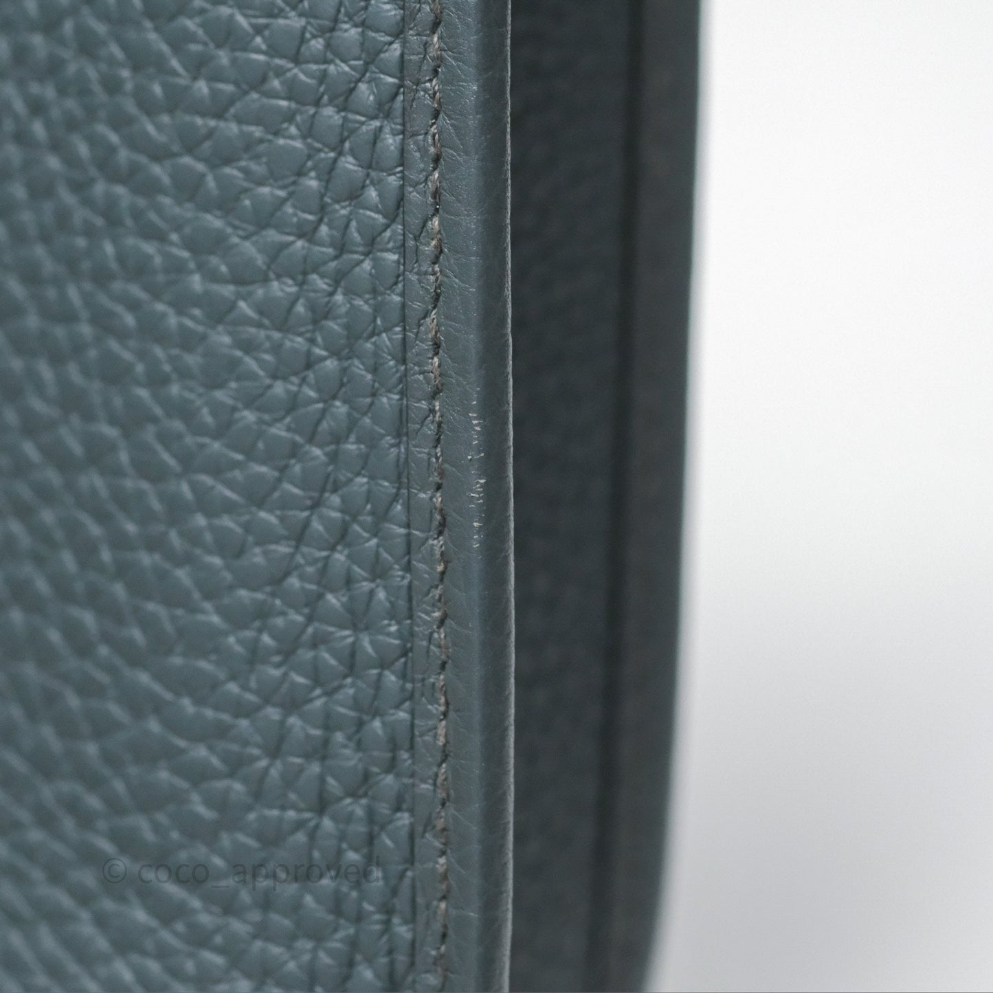 Hermès Mini Evelyne 16 Bleu Orage Y7 / Bleu Brume T0 Clemence Gold Hardware