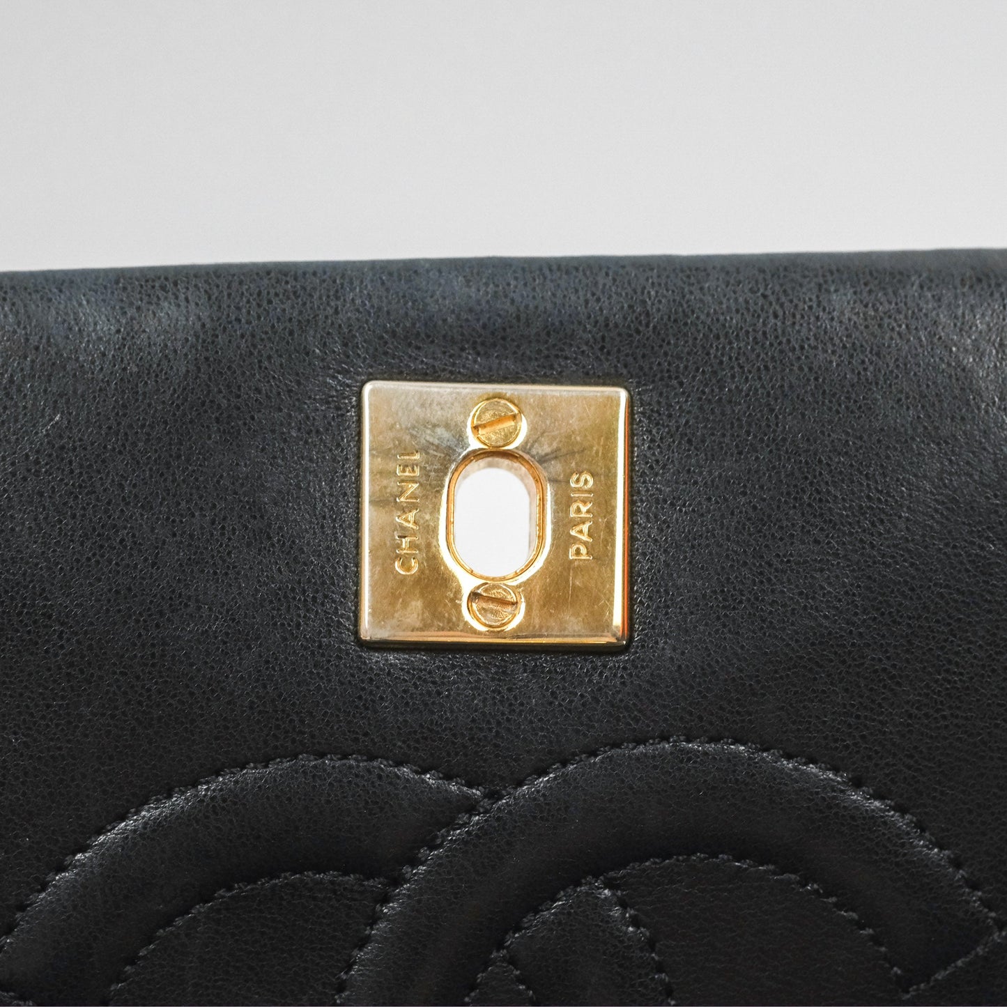 Chanel Vintage Mini Single Full Flap Bag Black Lambskin 24K Gold Hardware