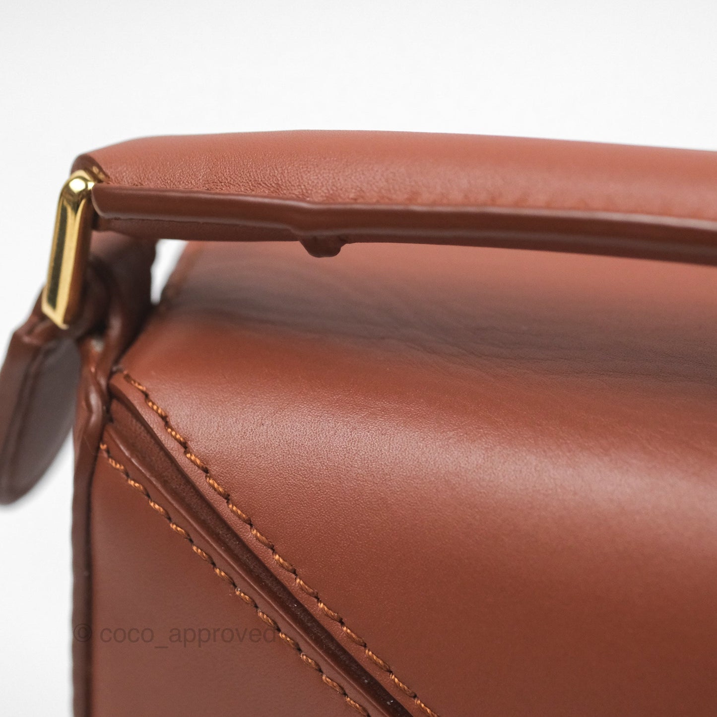 Loewe x Howls Moving Mini Puzzle Bag Tan Calfskin Gold Hardware