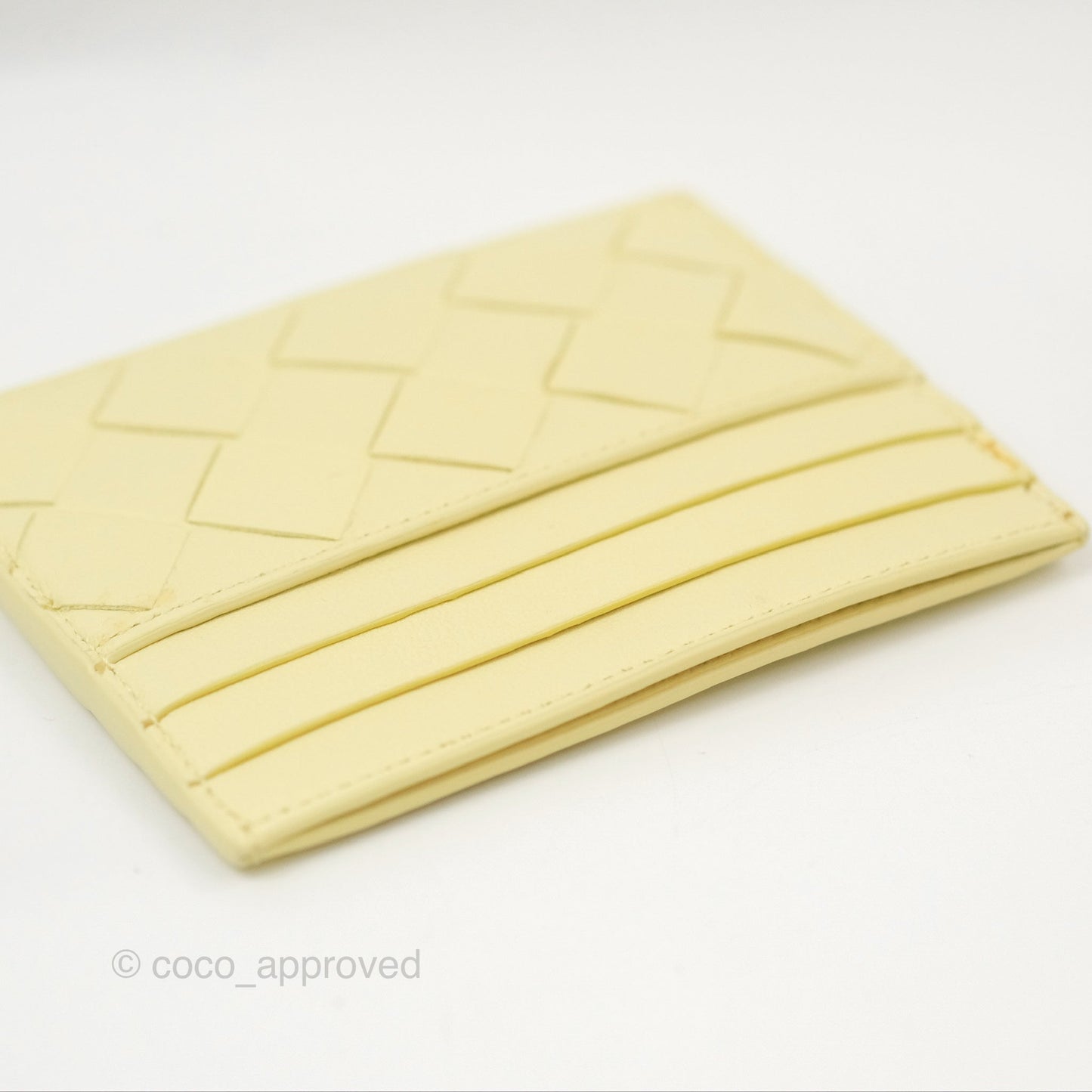 Bottega Veneta Intrecciato Flat Card Holder Ice cream